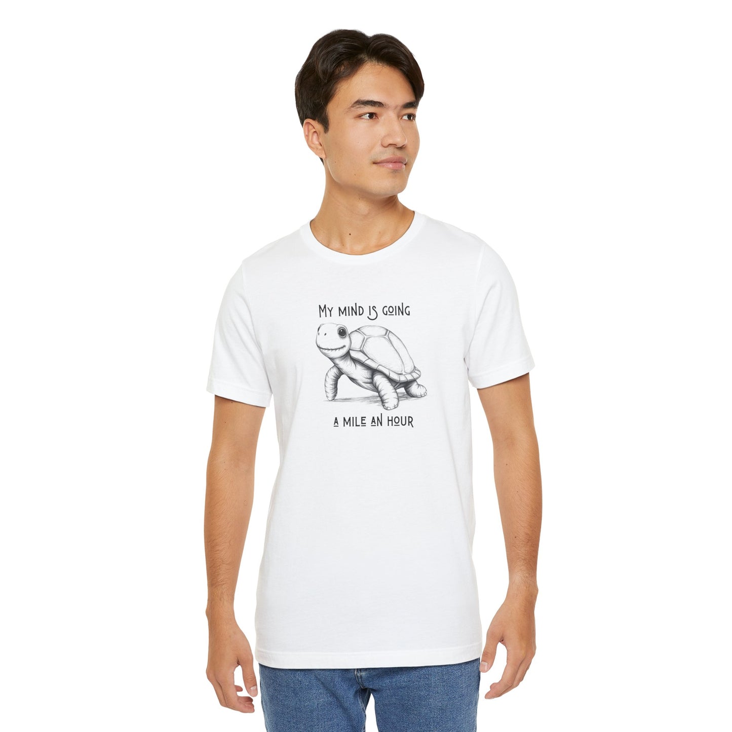 Office Inspired Tee - Unisex T-shirt with 'My Mind Is Going A Mile An Hour' Design
