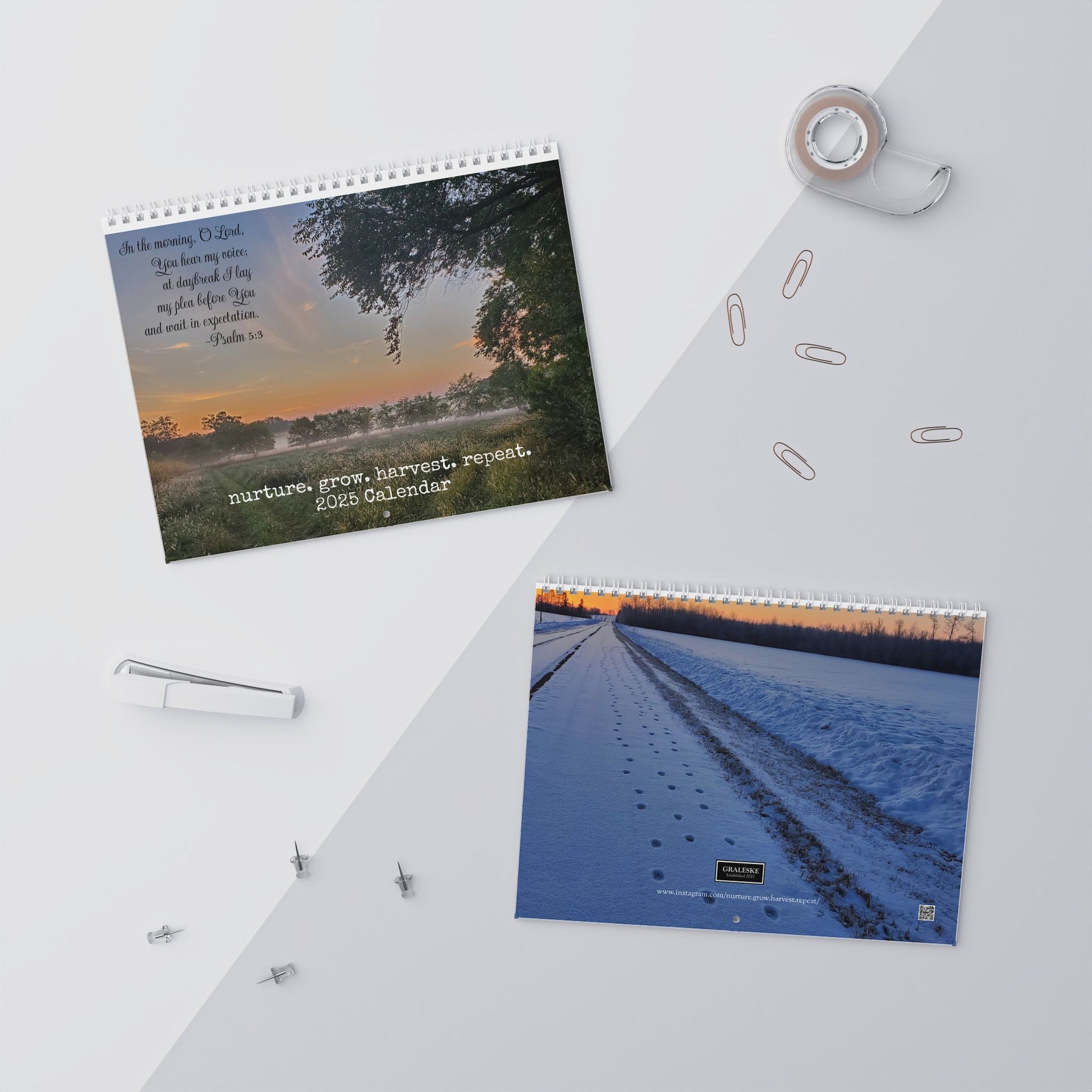 Farm Wall Calendars - Beautiful Sunrises and Sunsets Design - Graleske
