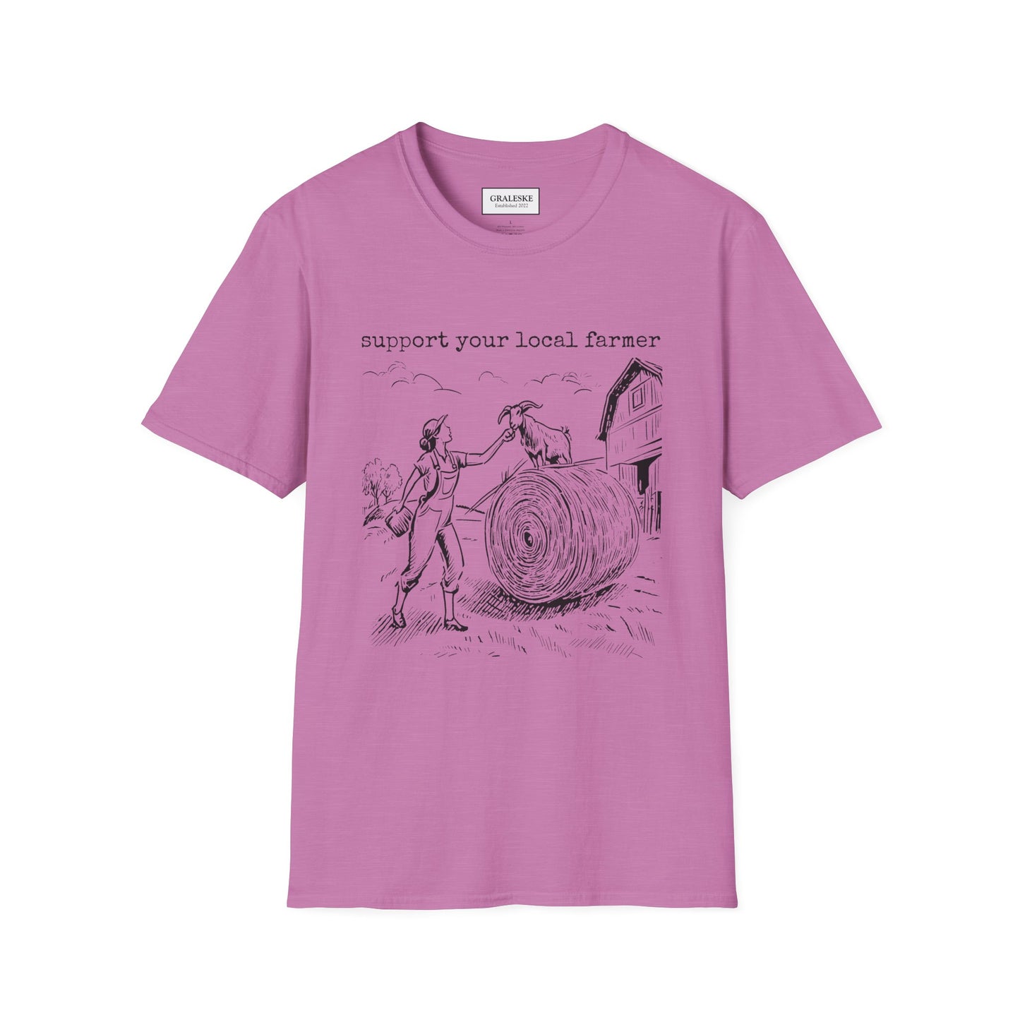 Farmer Support Unisex T-Shirt - Farmer and goat - Graleske