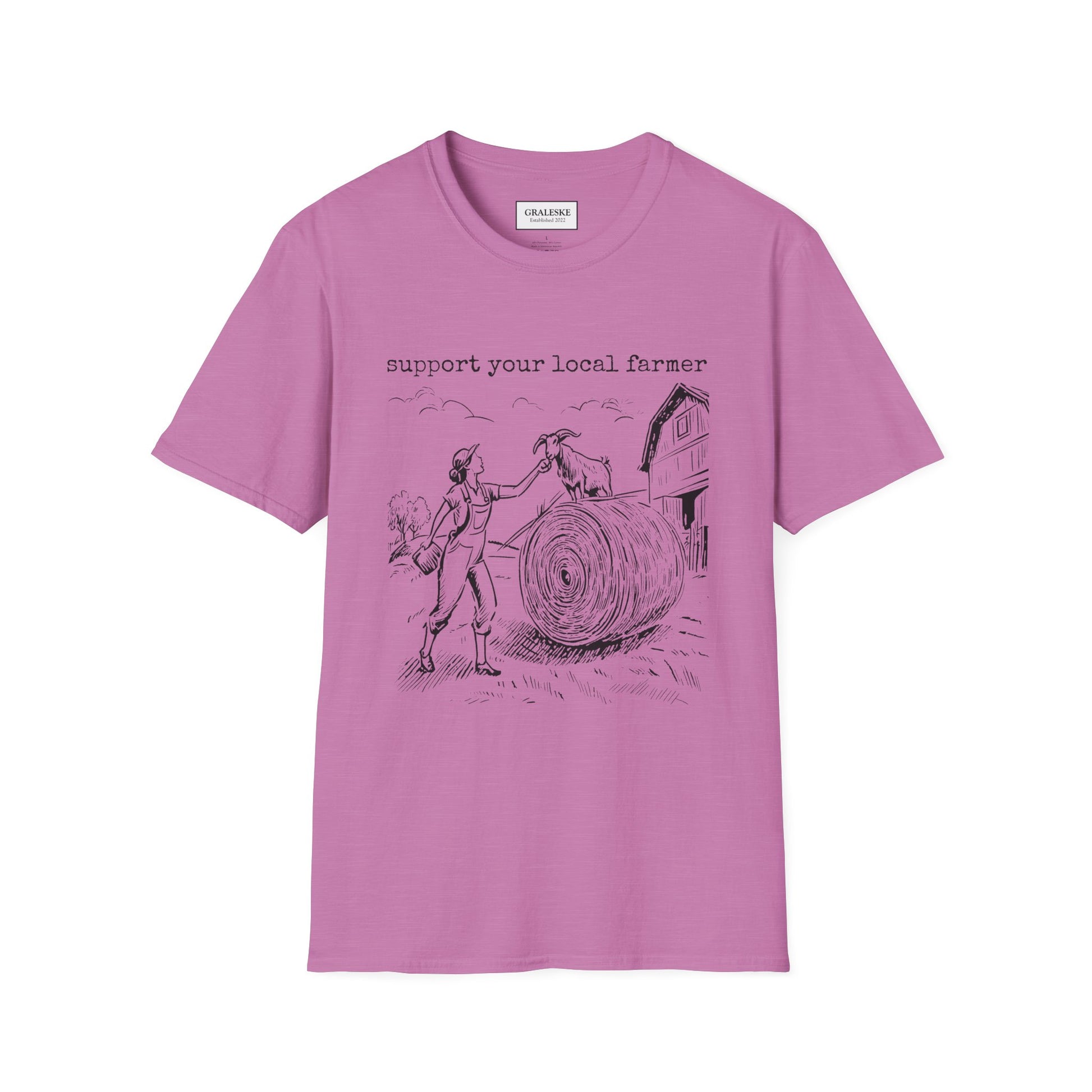 Farmer Support Unisex T-Shirt - Farmer and goat - Graleske
