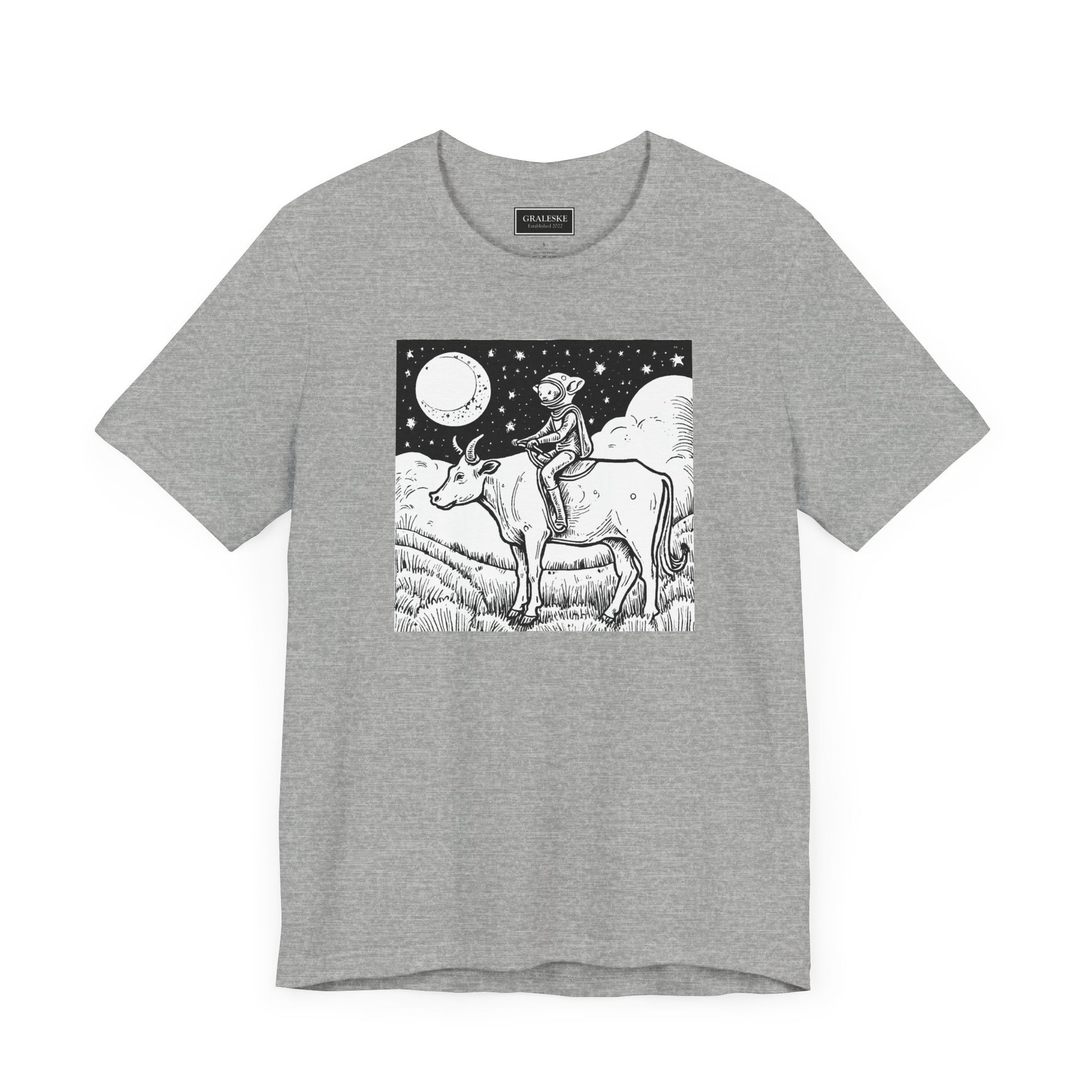 Alien Riding Cow Tee Shirt - Graleske