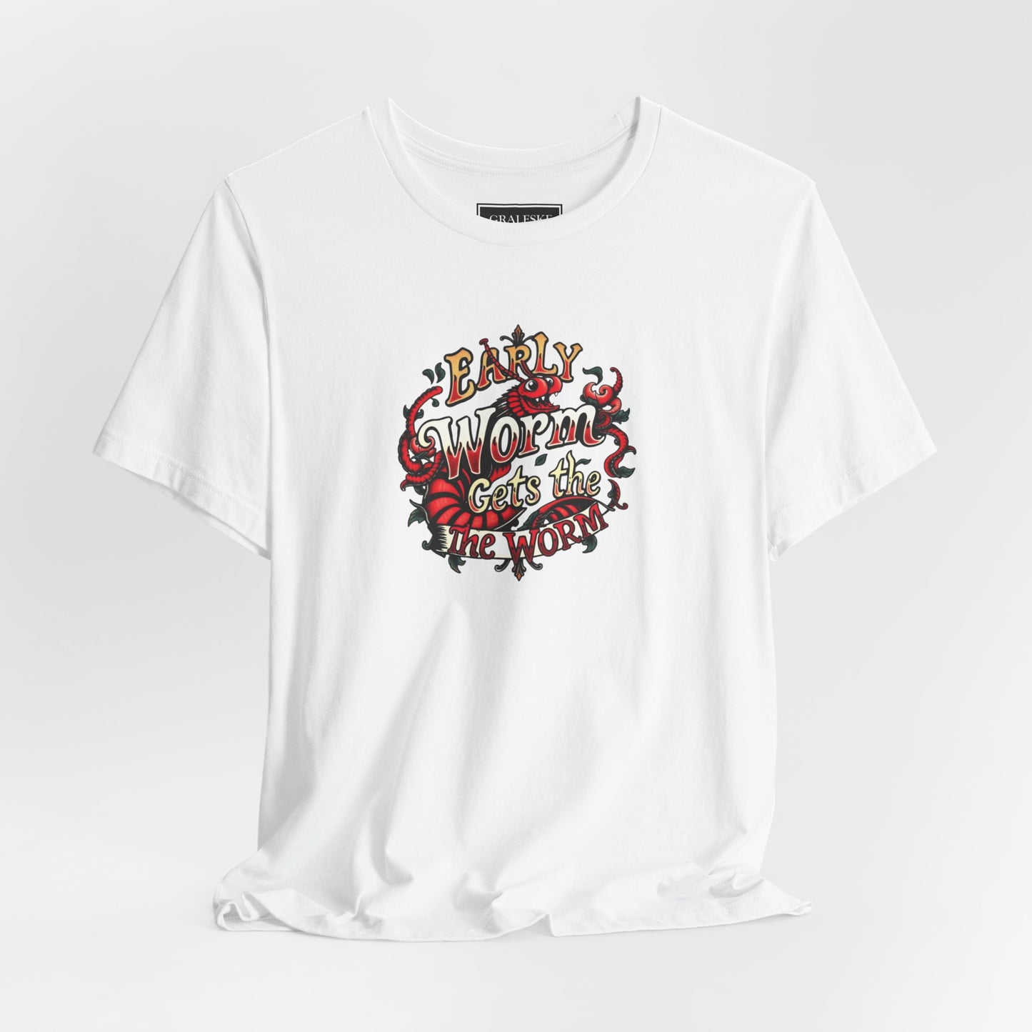 Office Inspired Unisex Tee - 'Early Worm Gets The Worm'