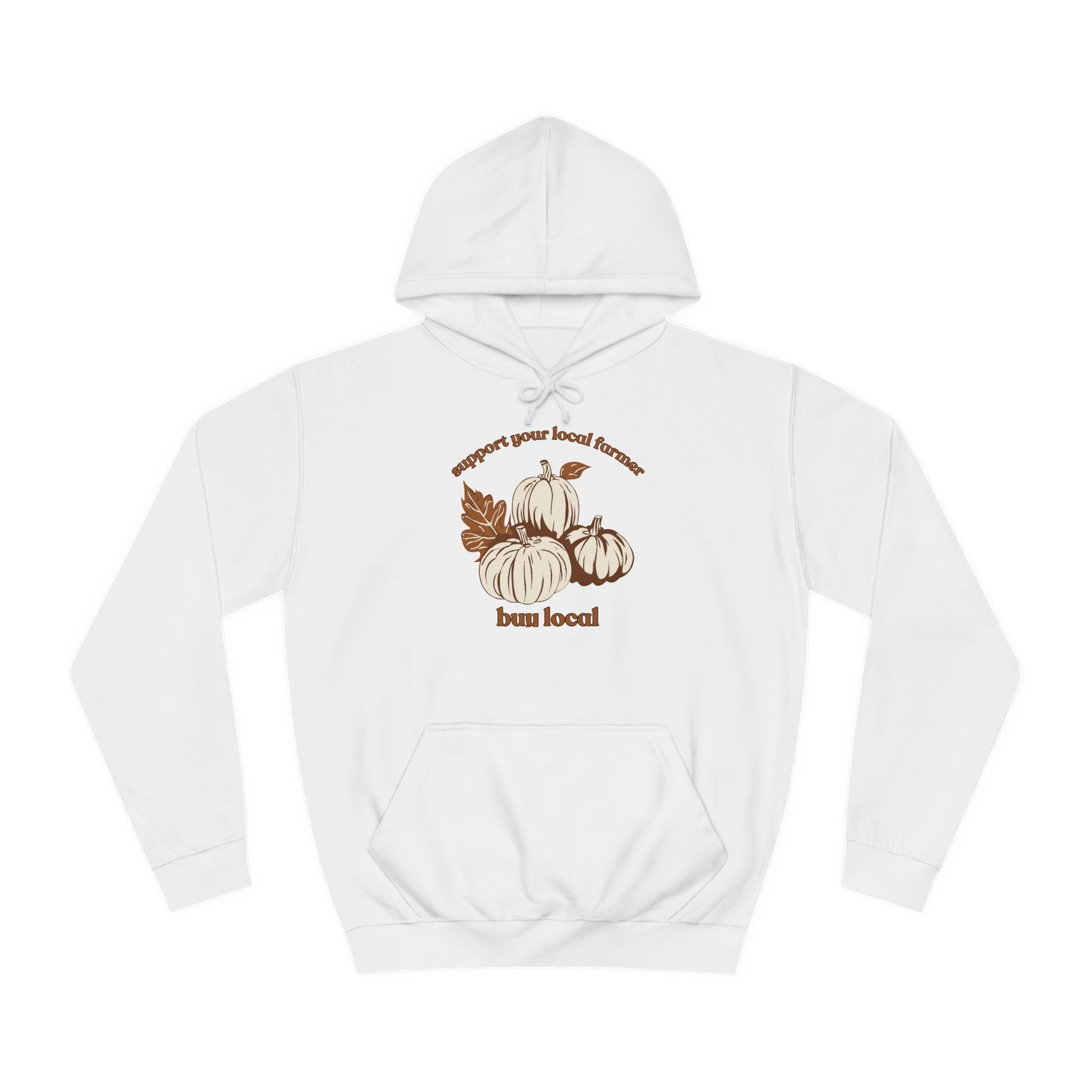 buy local pumpkins - Unisex College Hoodie - Graleske