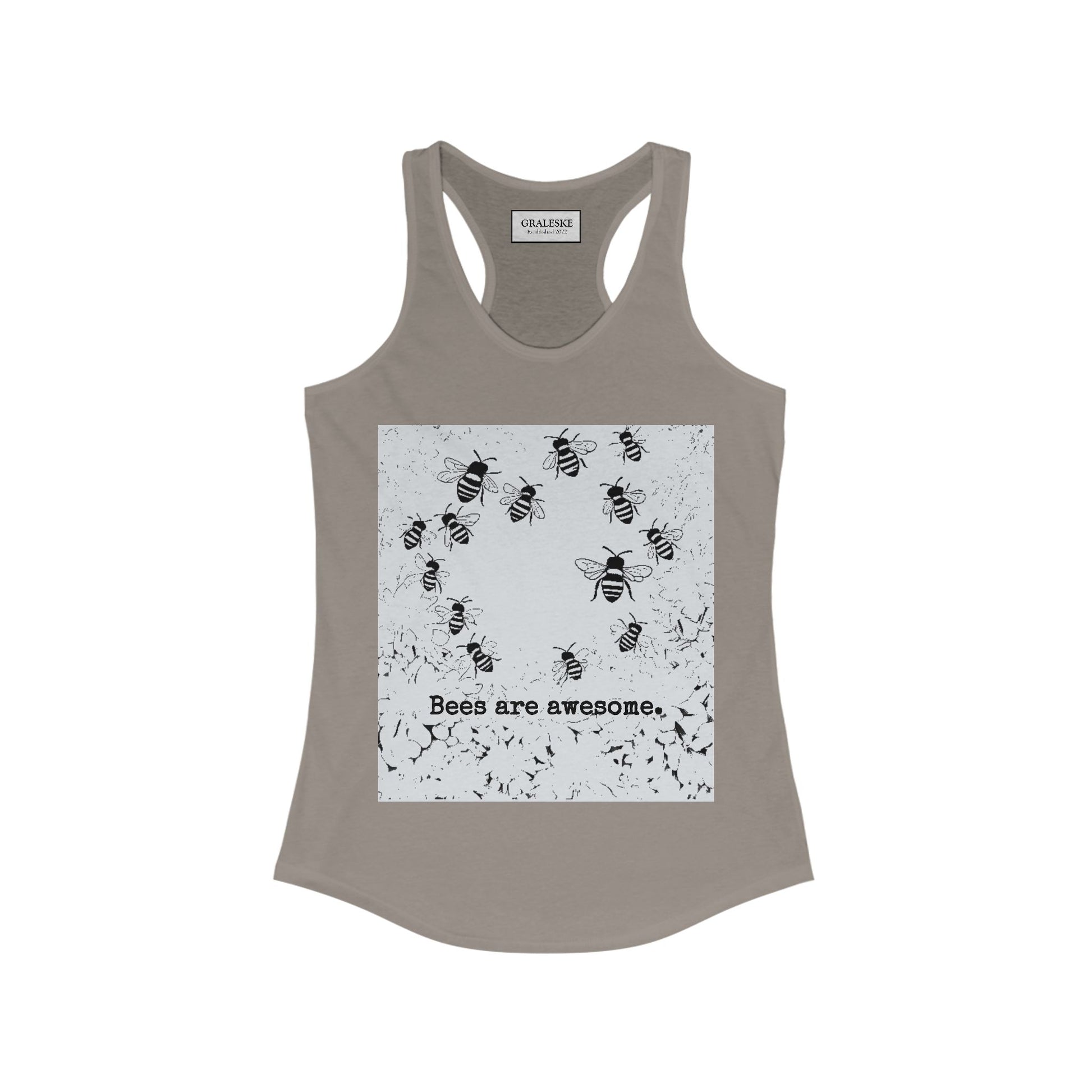 bees are awesome - Women's Ideal Racerback Tank - Graleske