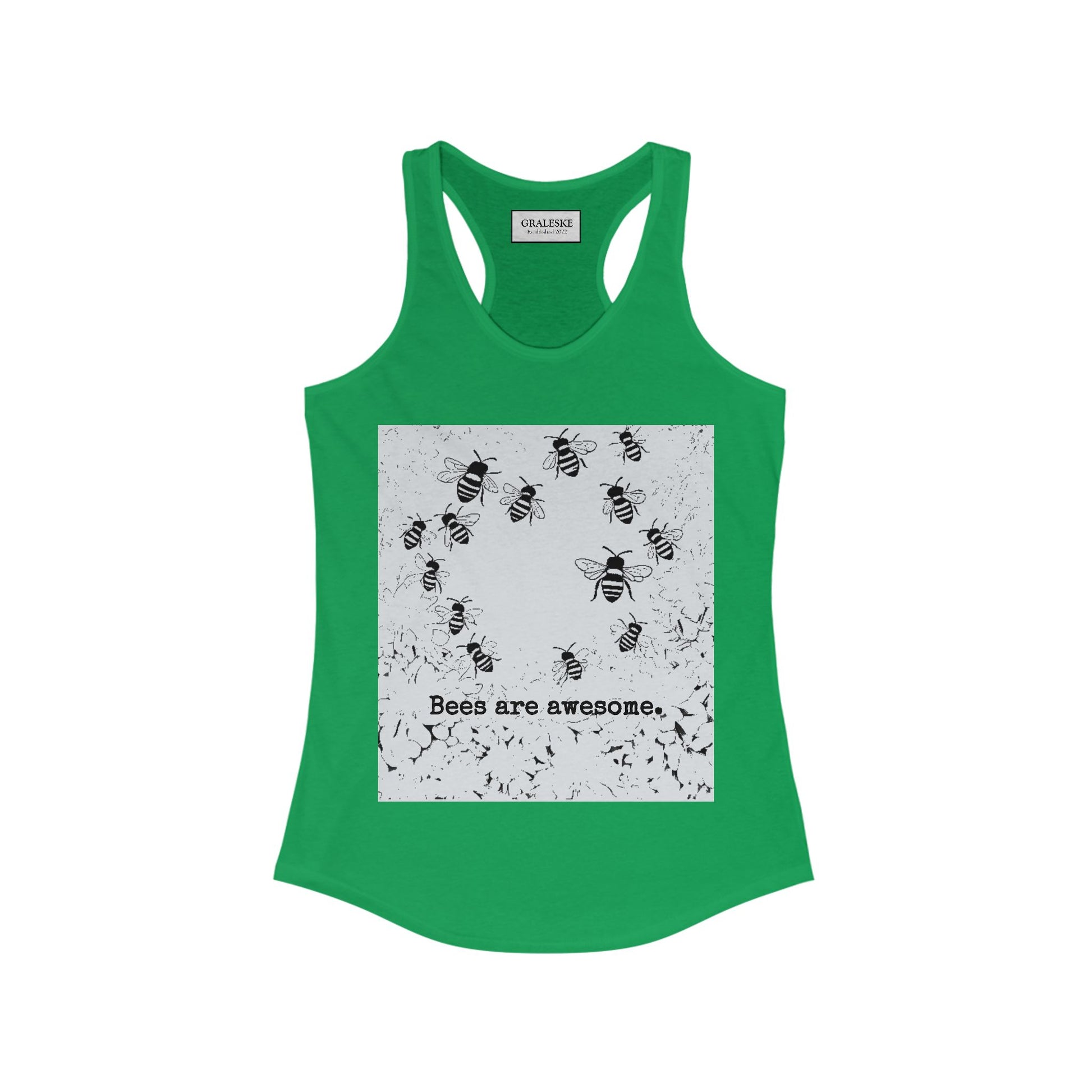 bees are awesome - Women's Ideal Racerback Tank - Graleske