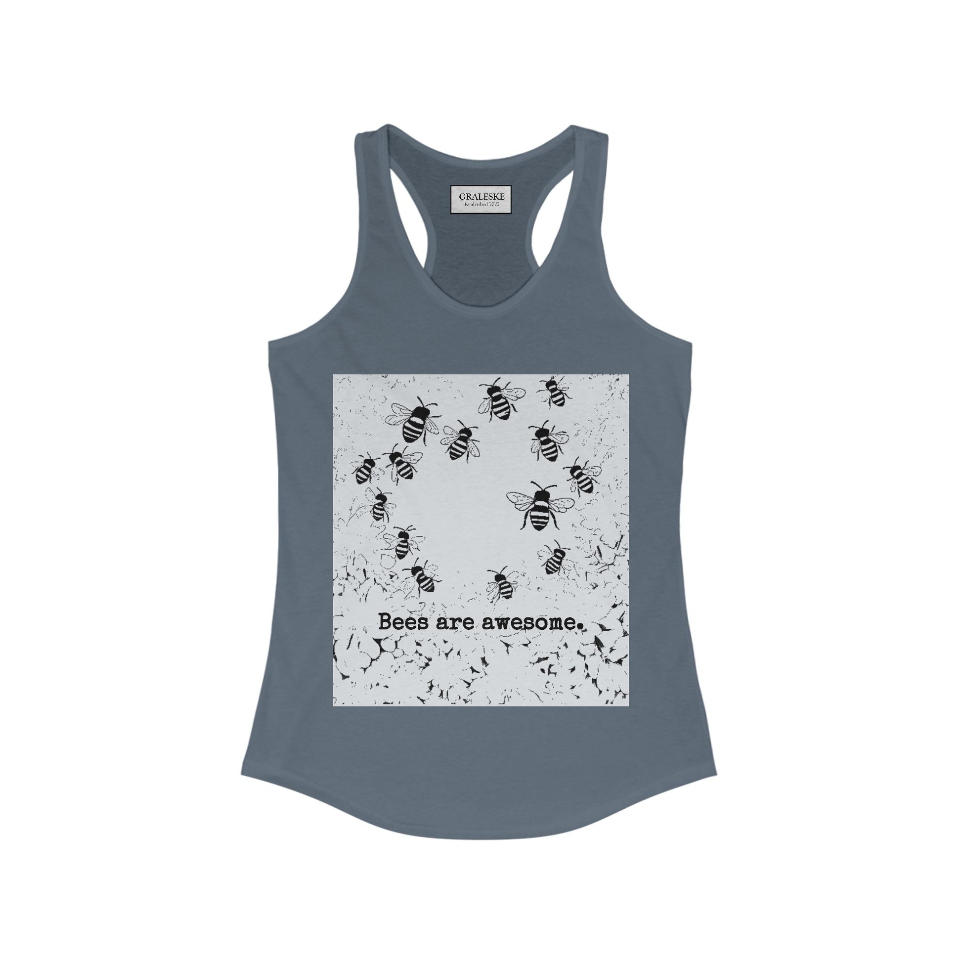 bees are awesome - Women's Ideal Racerback Tank - Graleske