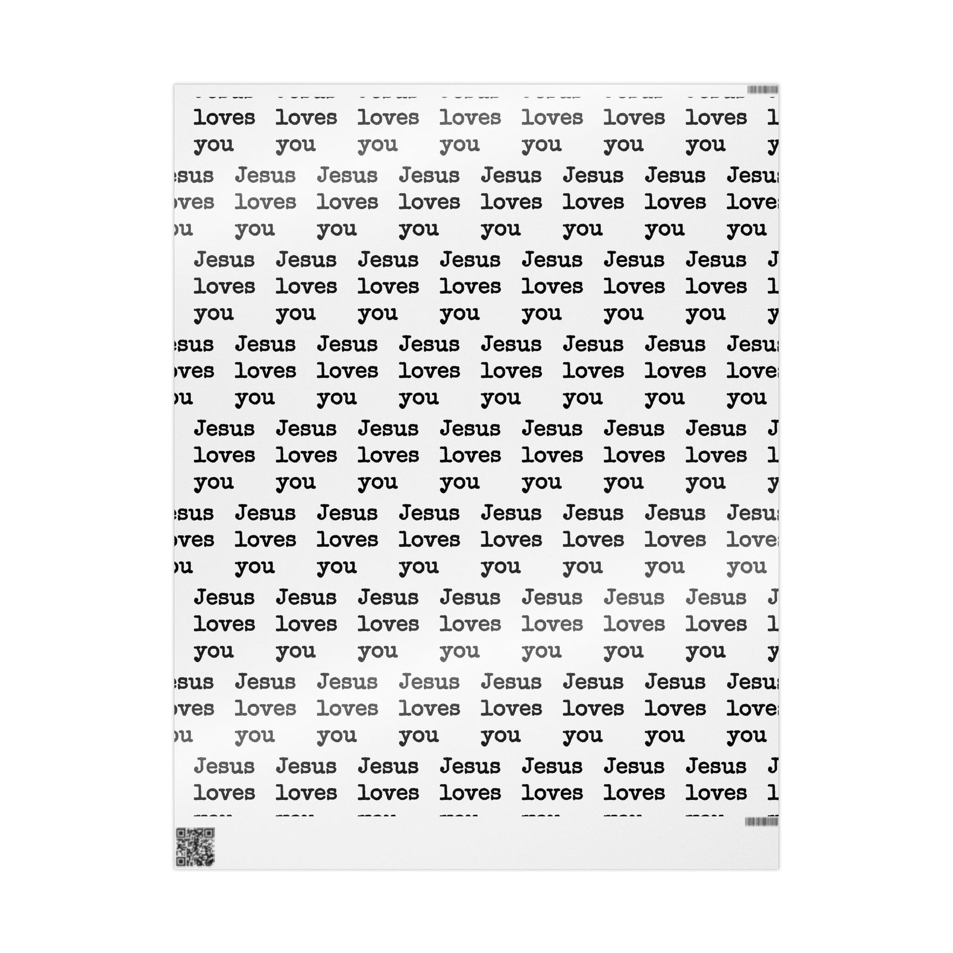 Wrapping Paper - Jesus loves you - Graleske