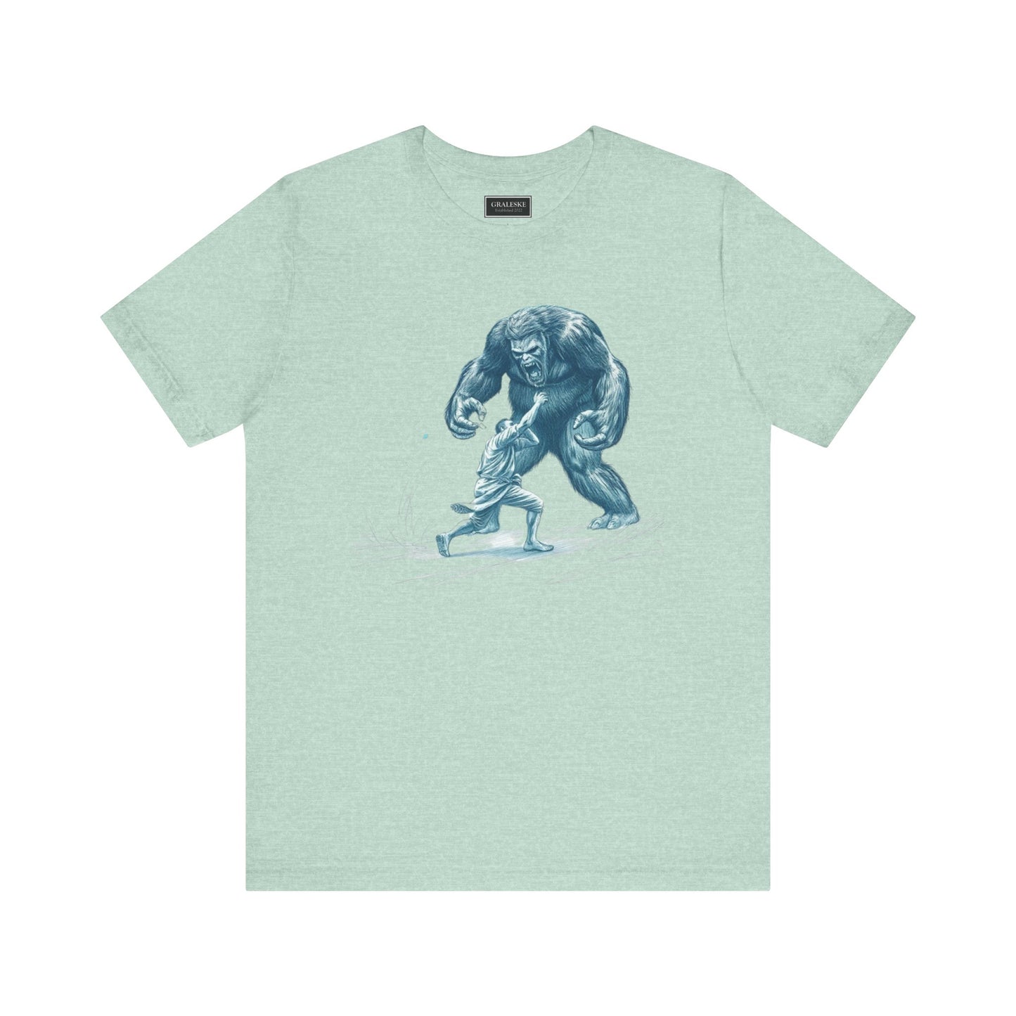 Man Fighting Bigfoot T-Shirt