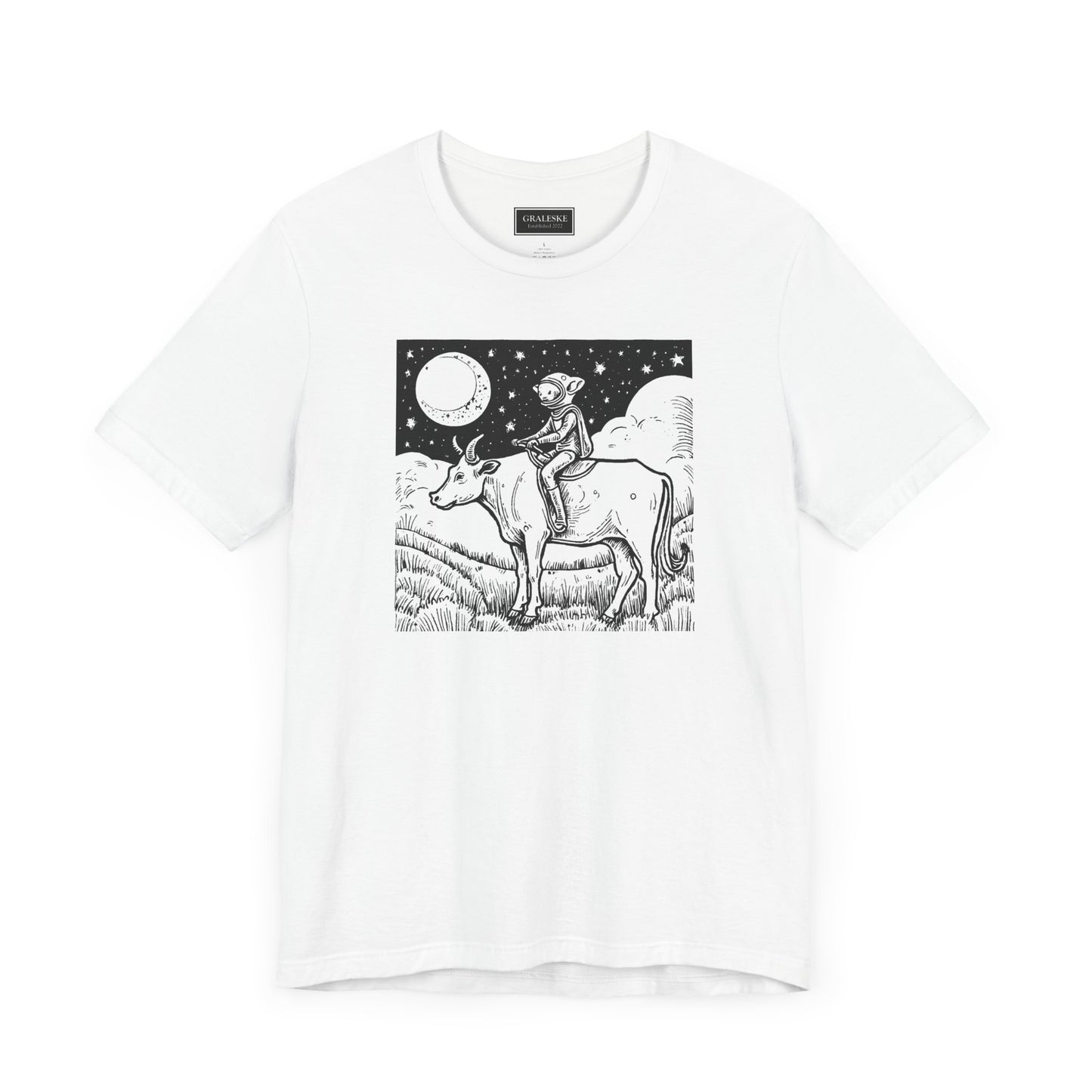 Alien Riding Cow Tee Shirt - Graleske