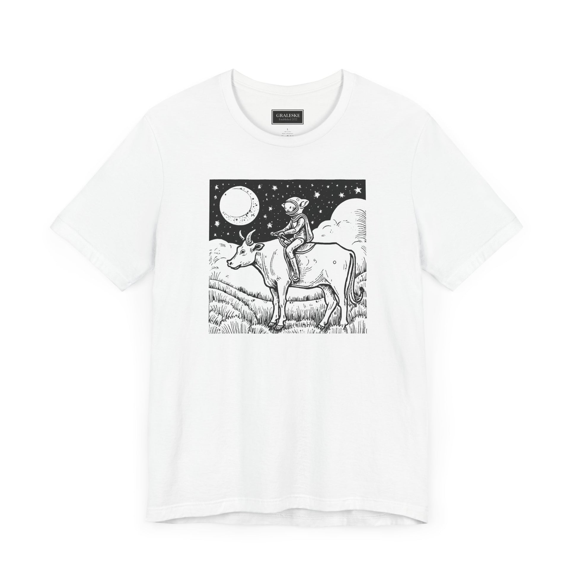 Alien Riding Cow Tee Shirt - Graleske