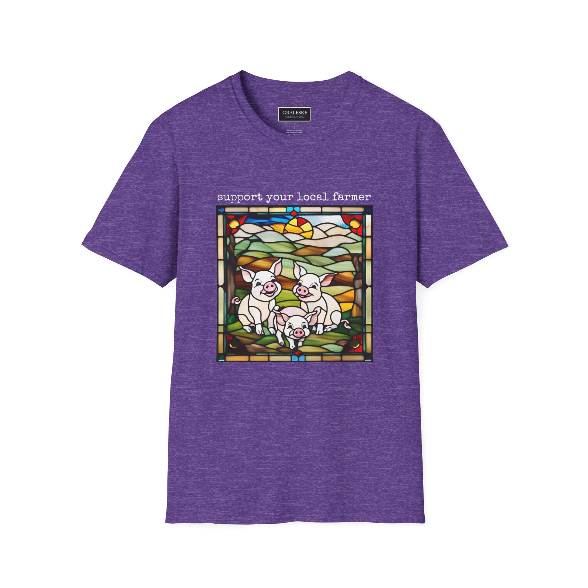 Stained Glass Piggy T-Shirt - Graleske