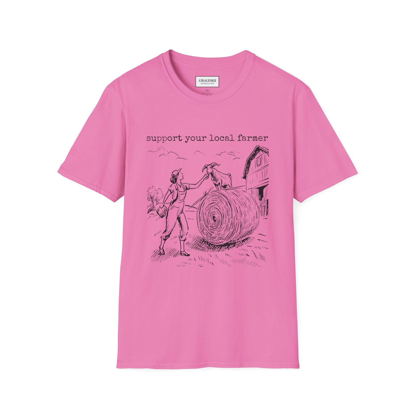 Farmer Support Unisex T-Shirt - Farmer and goat - Graleske