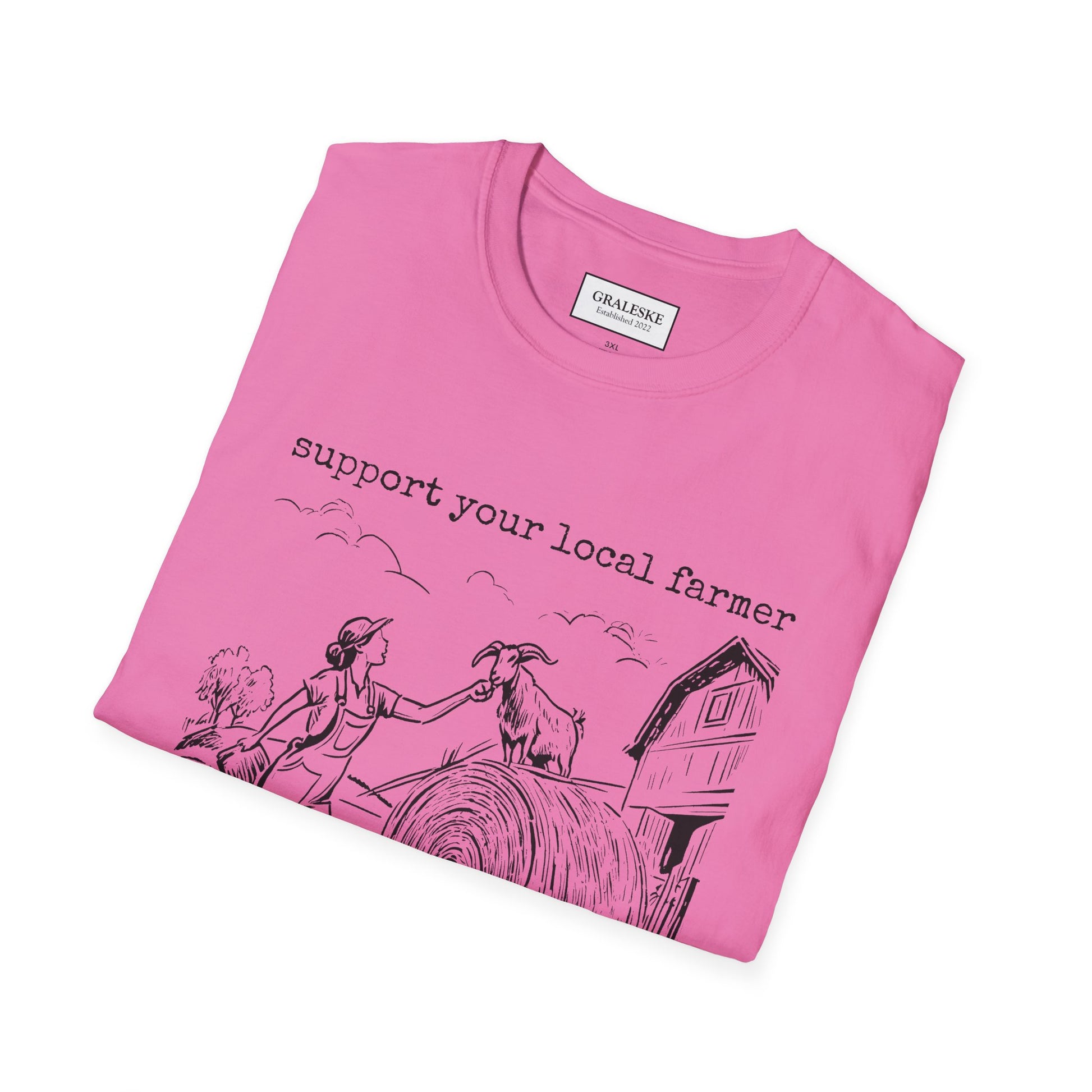 Farmer Support Unisex T-Shirt - Farmer and goat - Graleske