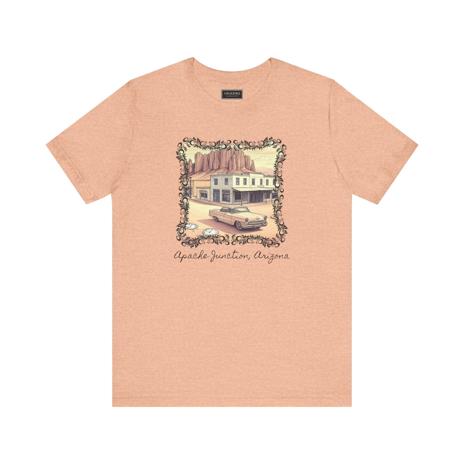 Small Towns Collection Unisex Tee - Apache Junction, Arizona Design - Graleske