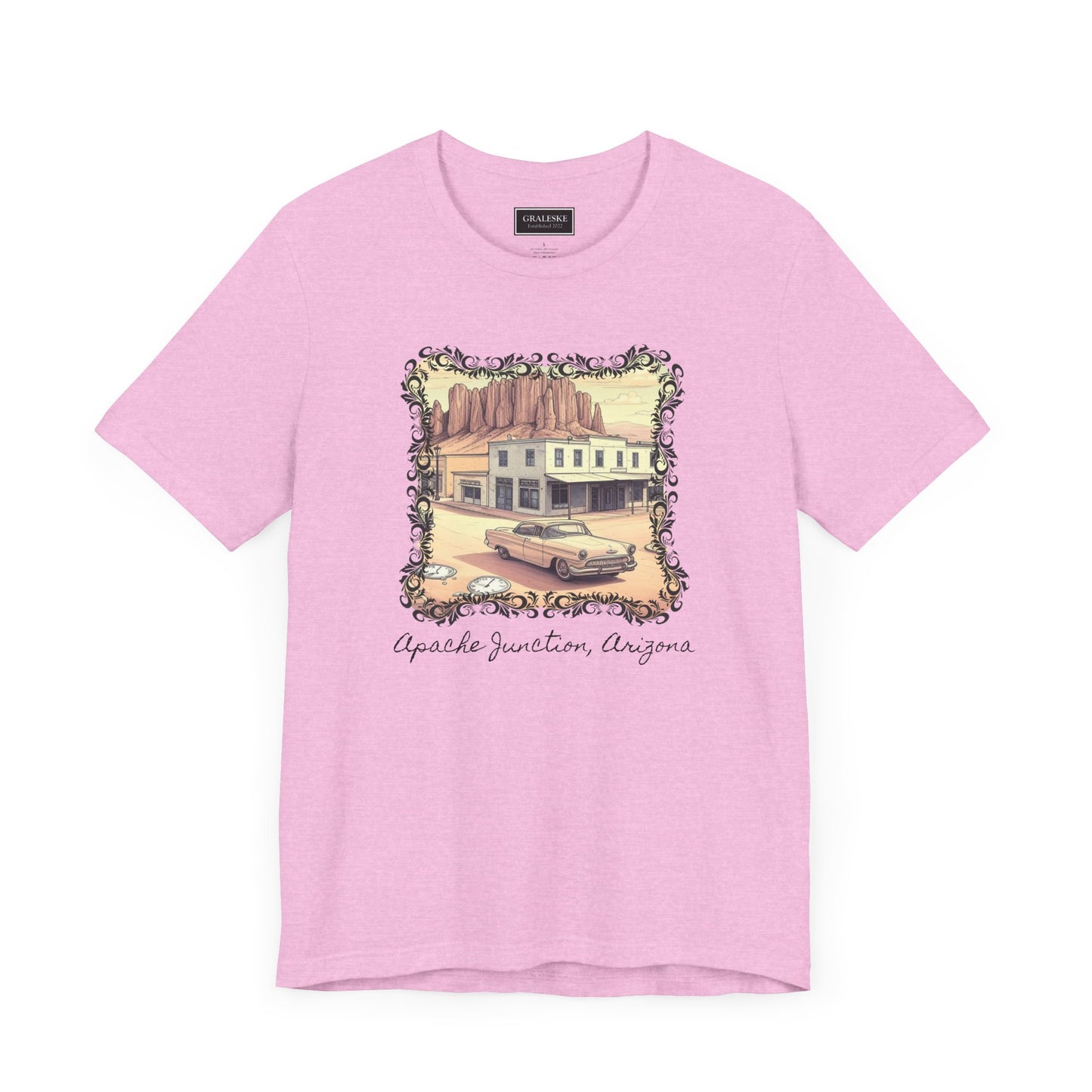 Small Towns Collection Unisex Tee - Apache Junction, Arizona Design - Graleske