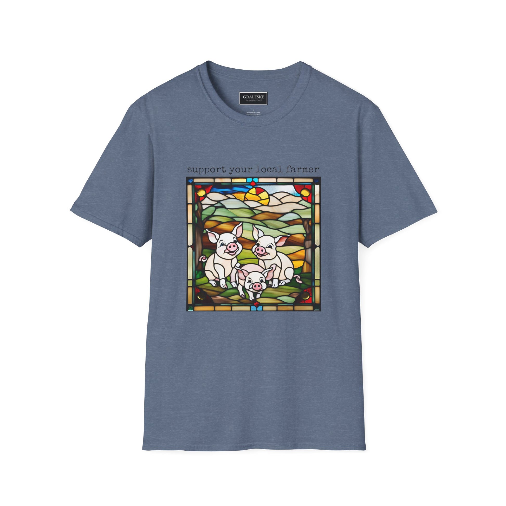 Stained Glass Piggy T-Shirt - Graleske