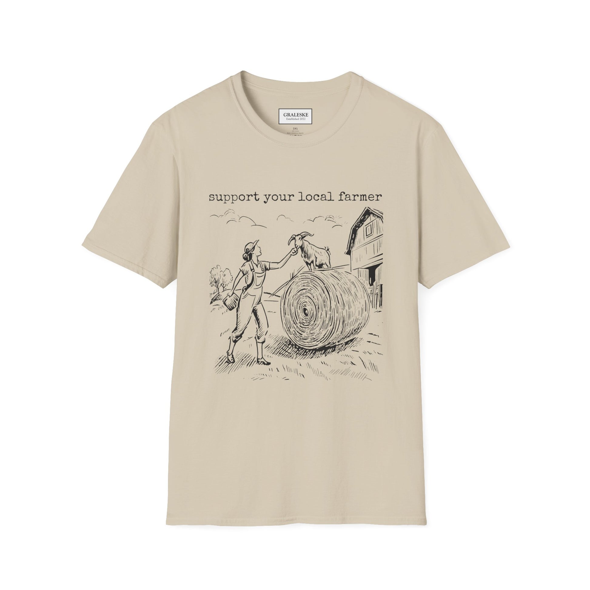 Farmer Support Unisex T-Shirt - Farmer and goat - Graleske