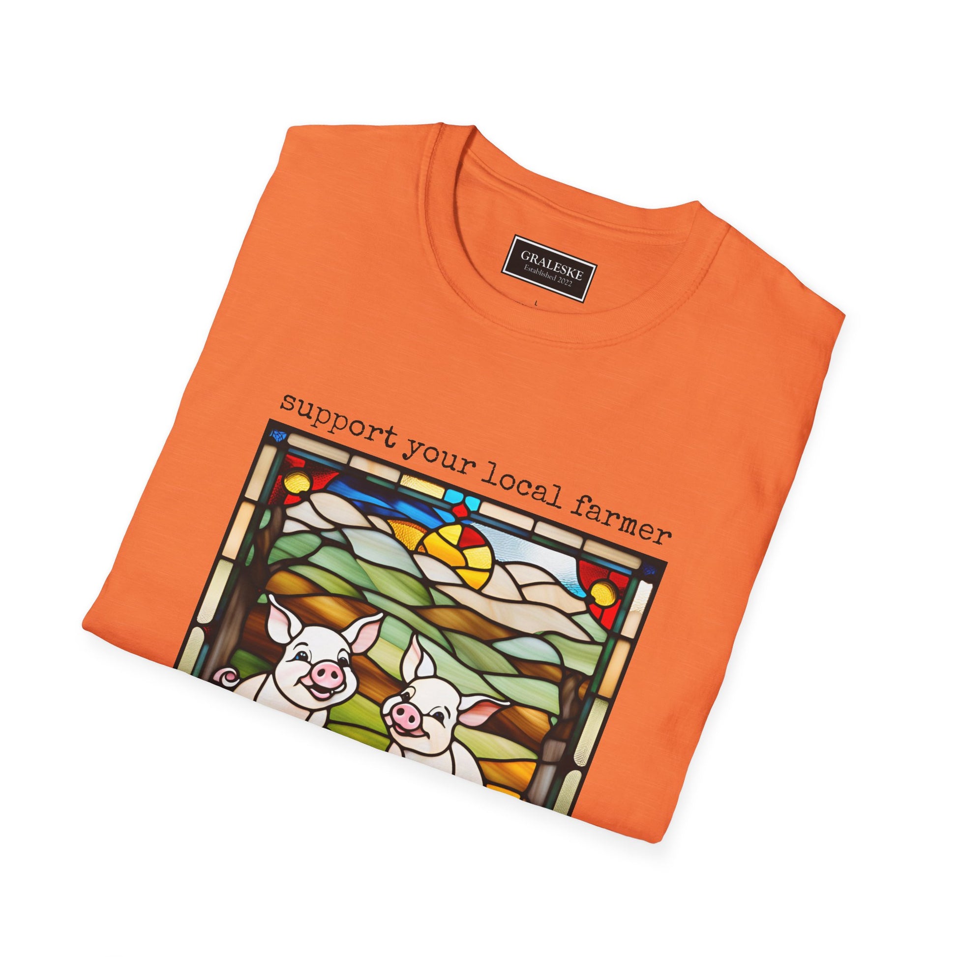 Stained Glass Piggy T-Shirt - Graleske