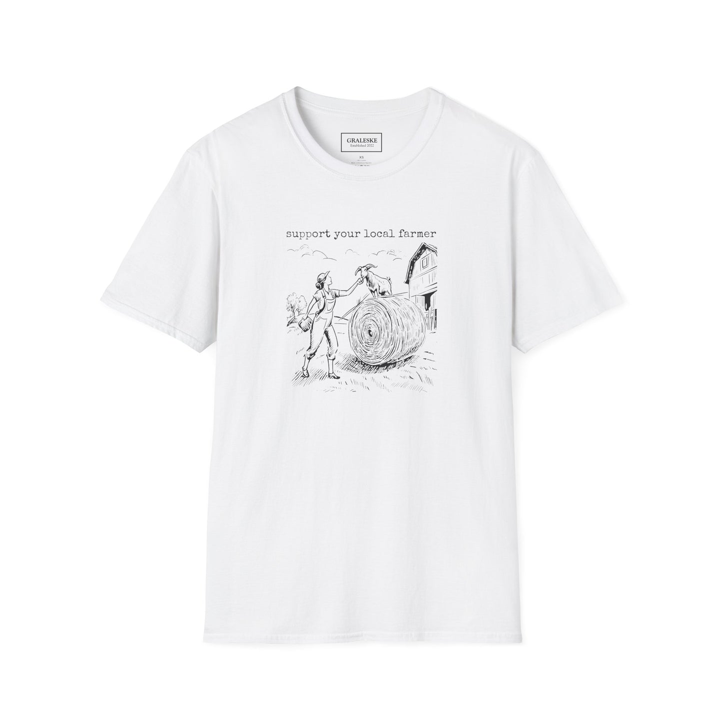 Farmer Support Unisex T-Shirt - Farmer and goat - Graleske