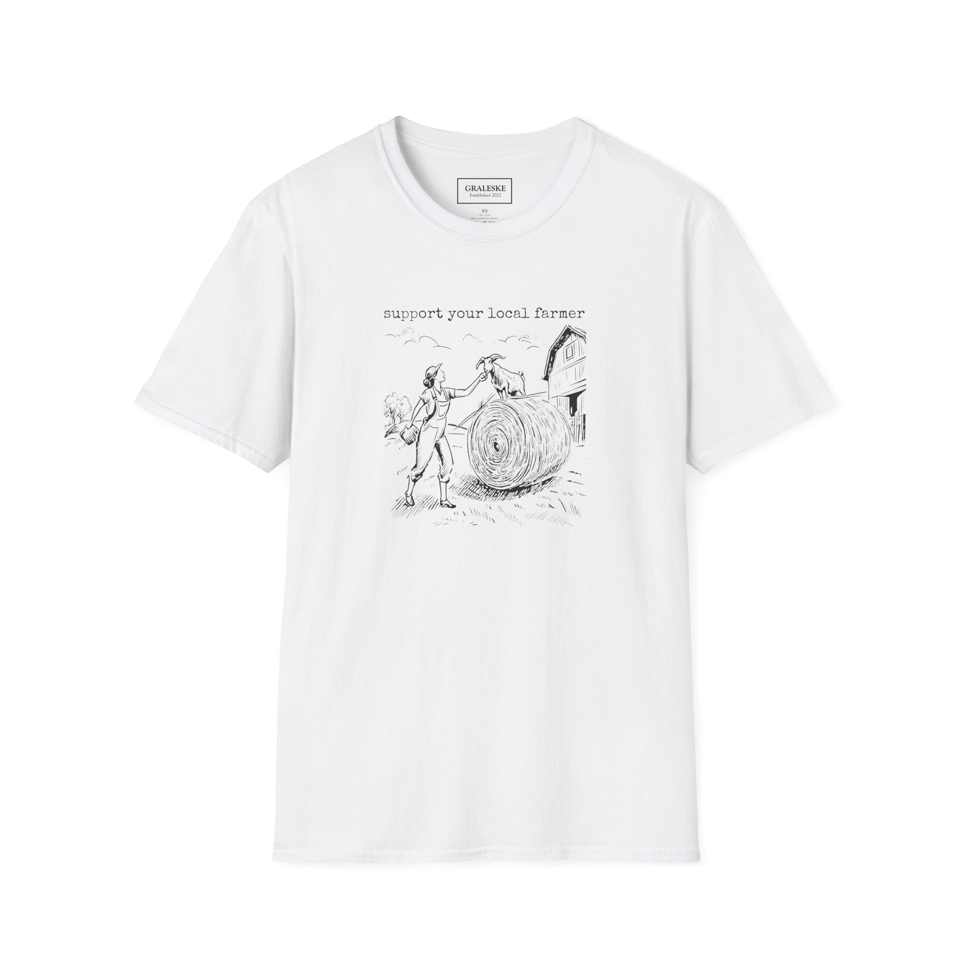 Farmer Support Unisex T-Shirt - Farmer and goat - Graleske