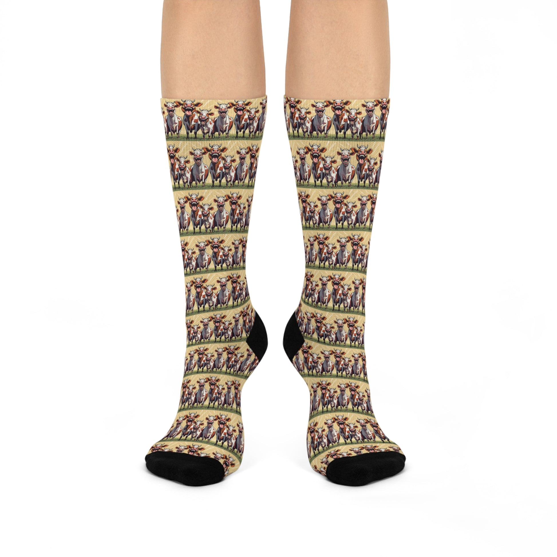 Crew Socks - Happy Cows Design - Graleske