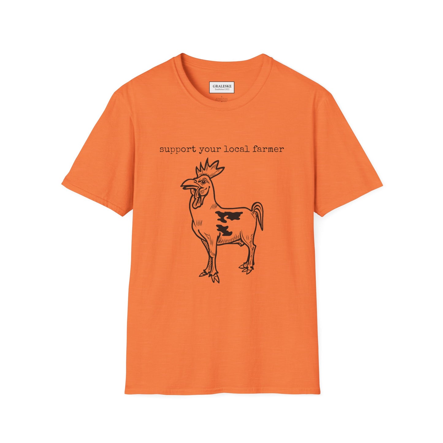 support your local farmer - chicken cow - T-Shirt - Graleske