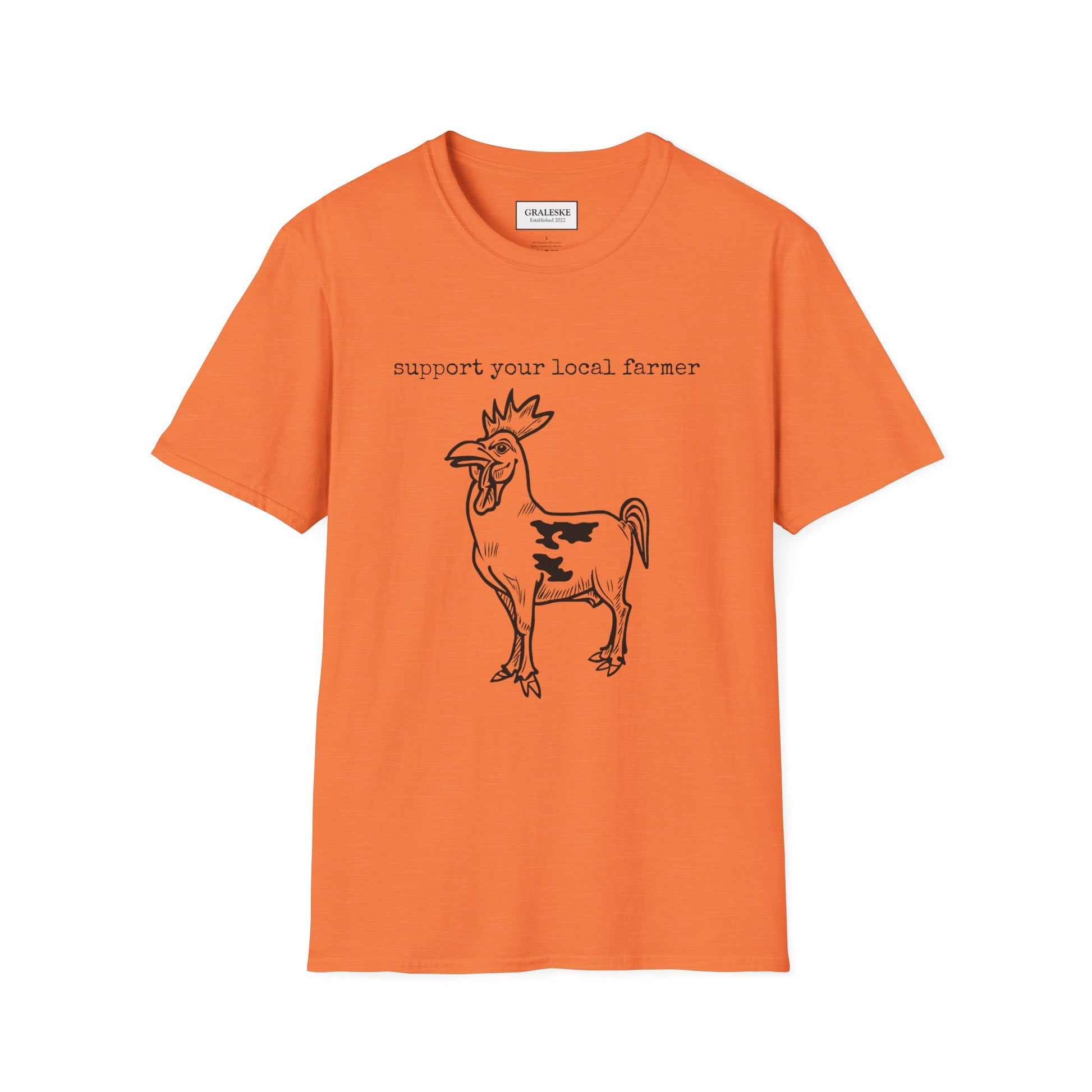 support your local farmer - chicken cow - T-Shirt - Graleske