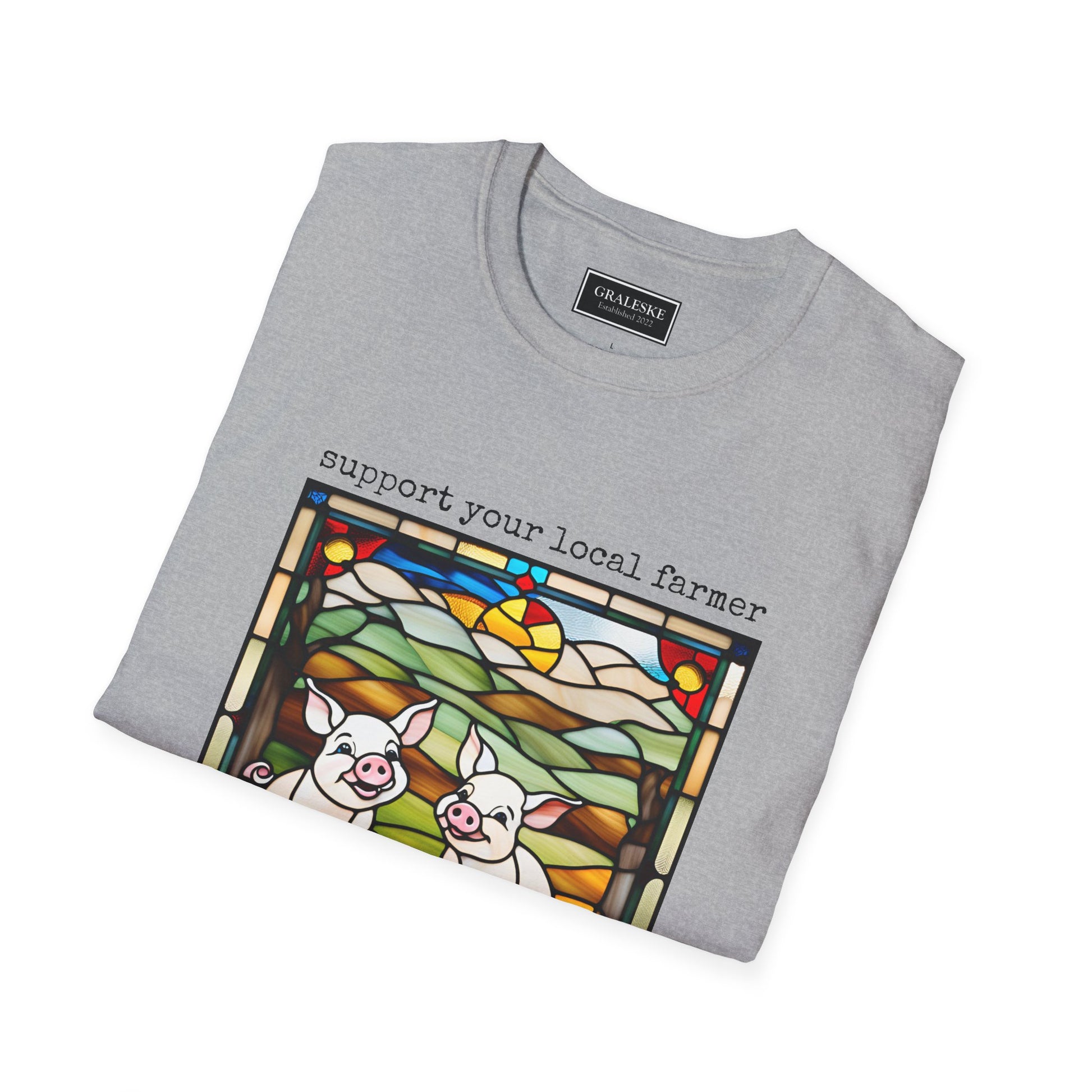 Stained Glass Piggy T-Shirt - Graleske