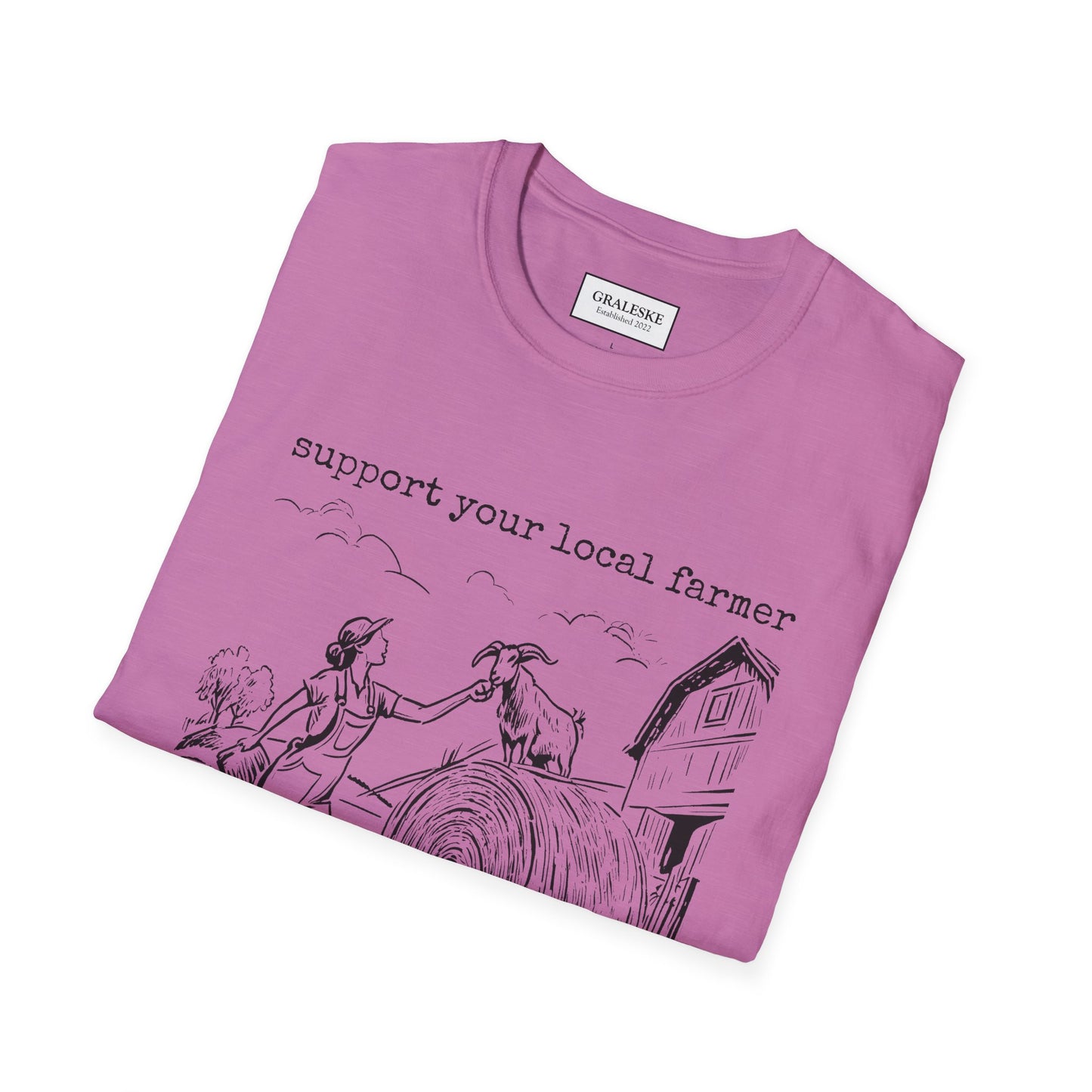 Farmer Support Unisex T-Shirt - Farmer and goat - Graleske