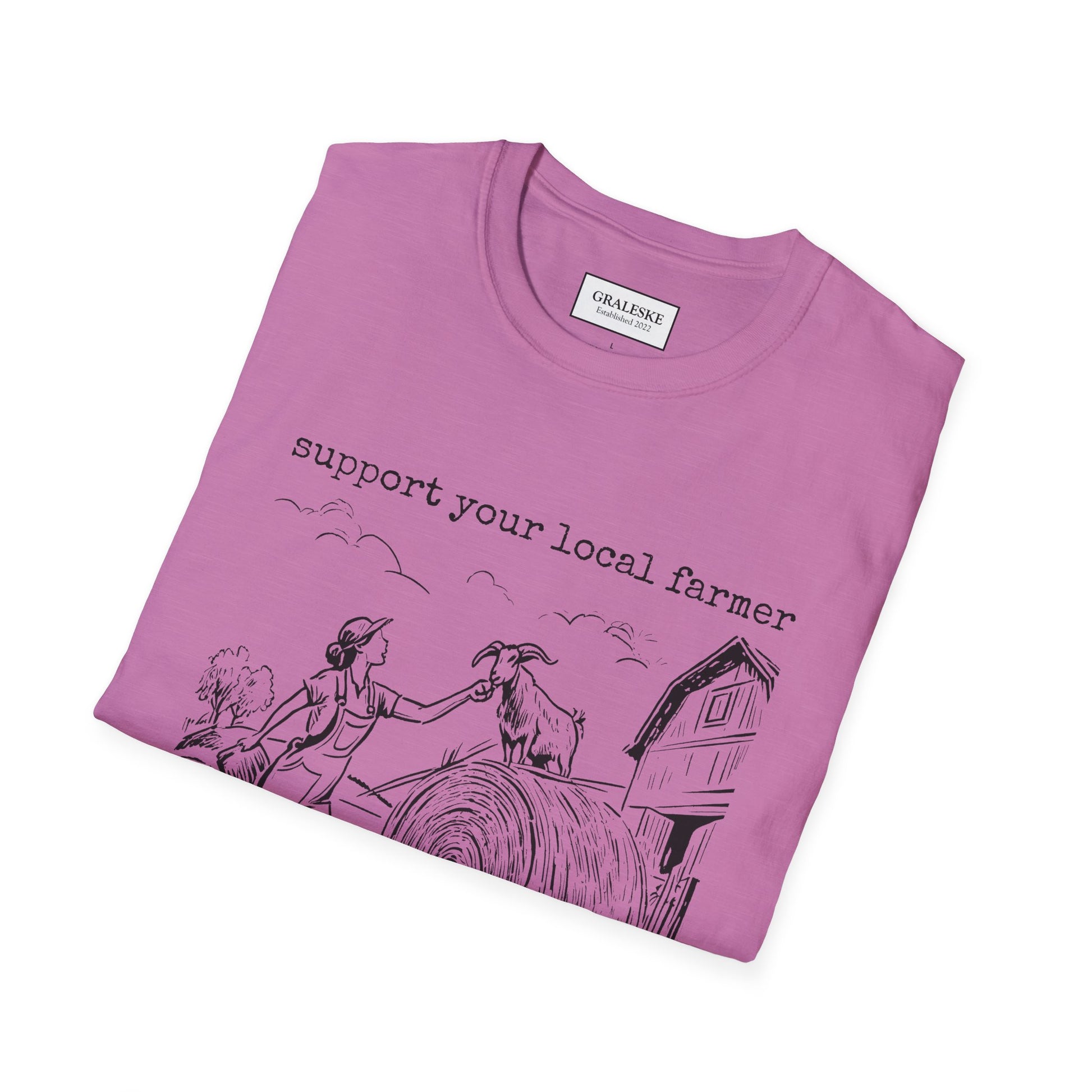 Farmer Support Unisex T-Shirt - Farmer and goat - Graleske