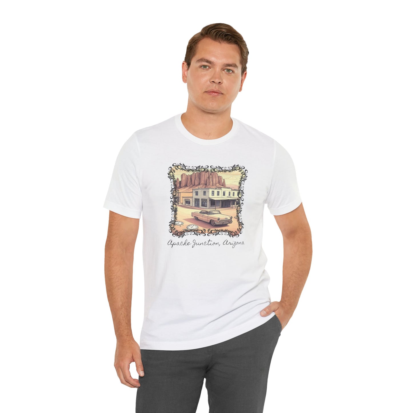 Small Towns Collection Unisex Tee - Apache Junction, Arizona Design - Graleske