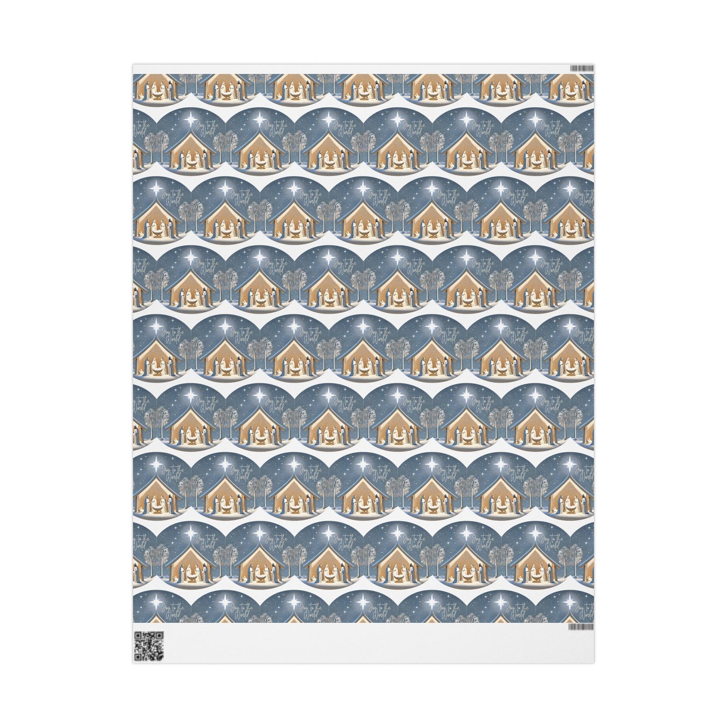 Wrapping Paper - Joy To The World - Manger - Graleske