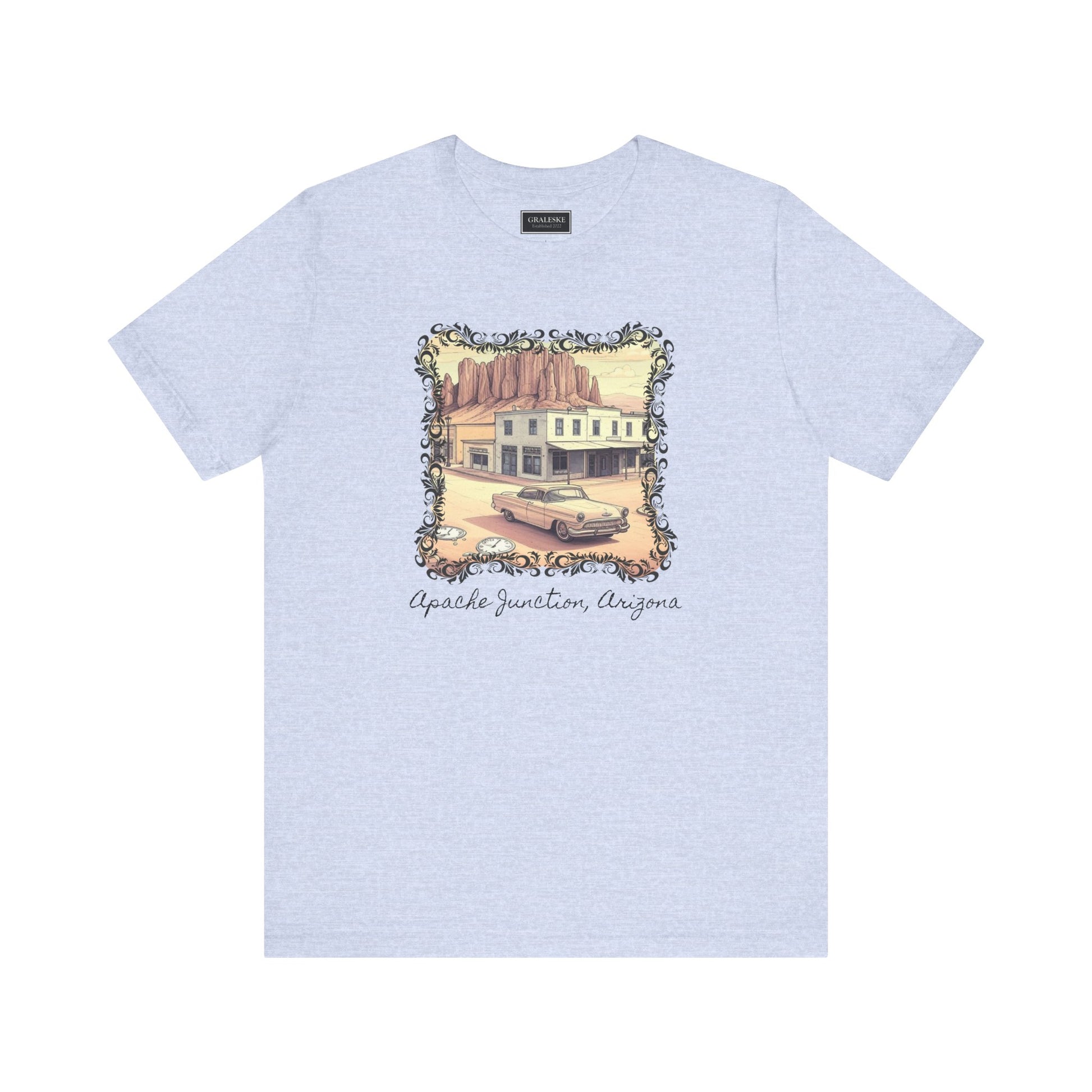 Small Towns Collection Unisex Tee - Apache Junction, Arizona Design - Graleske