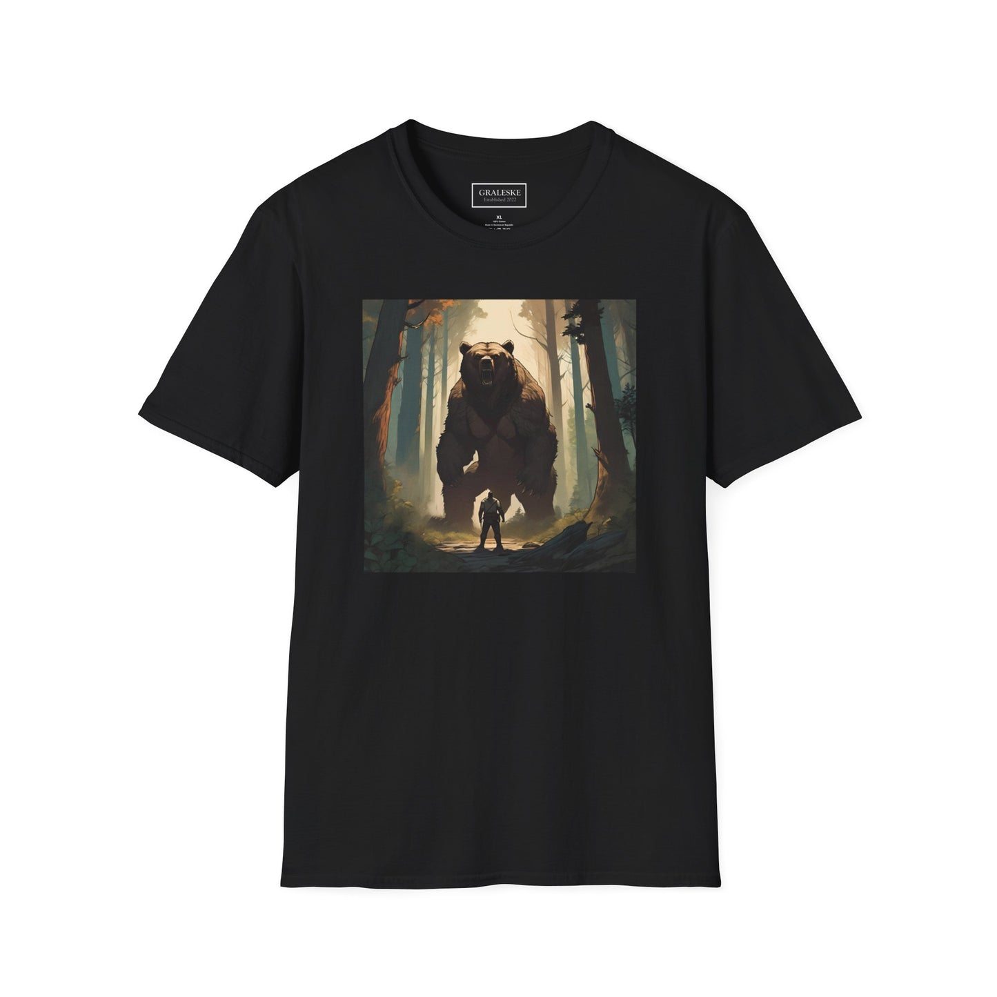 Bear Softstyle T-Shirt - Man vs Bear Design - Graleske