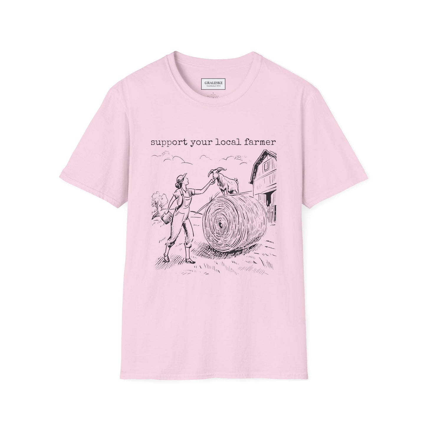 Farmer Support Unisex T-Shirt - Farmer and goat - Graleske