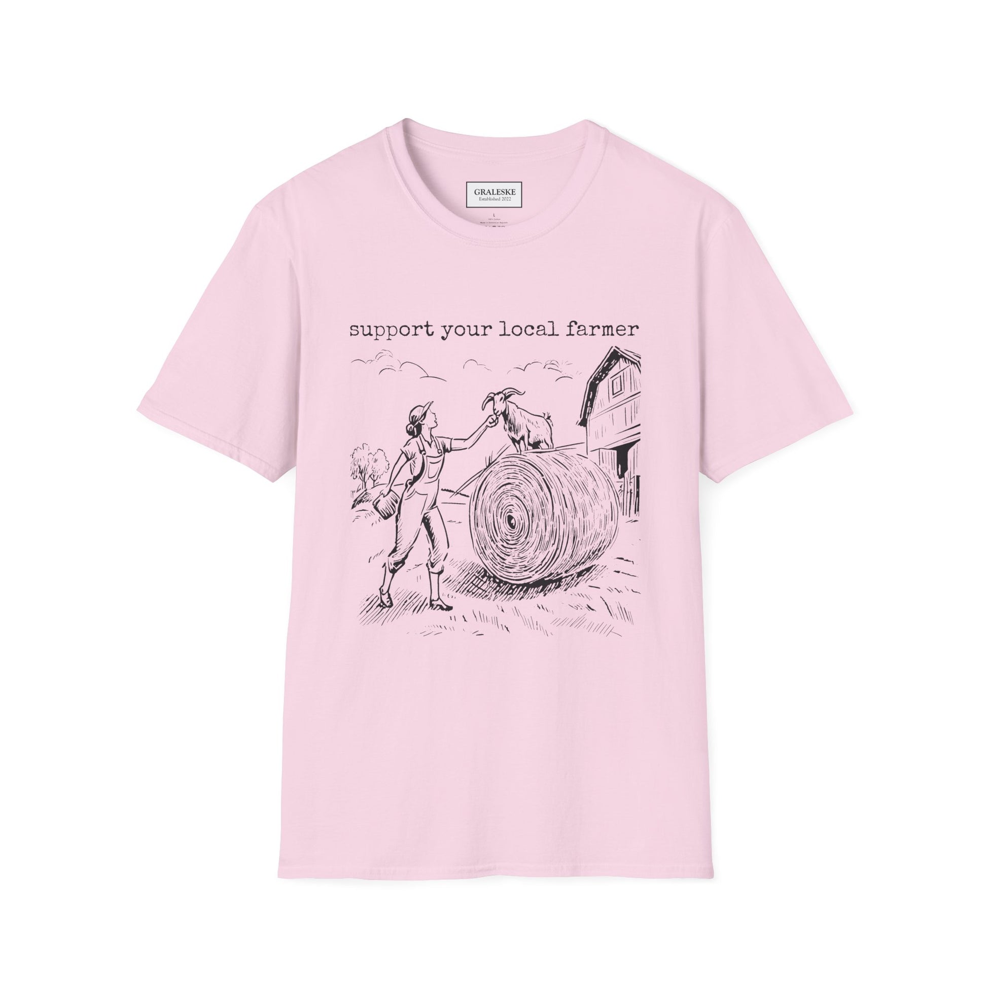 Farmer Support Unisex T-Shirt - Farmer and goat - Graleske