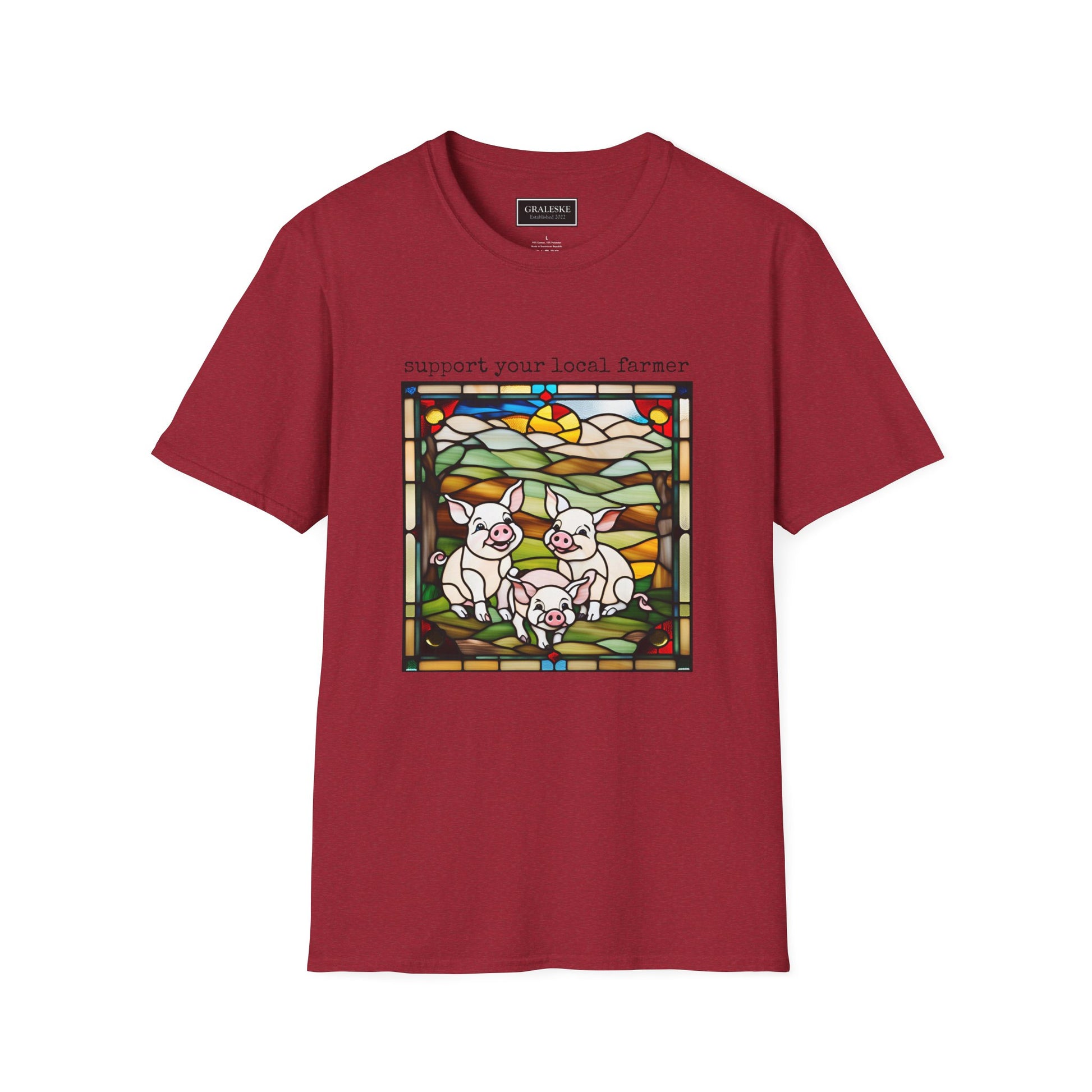 Stained Glass Piggy T-Shirt - Graleske