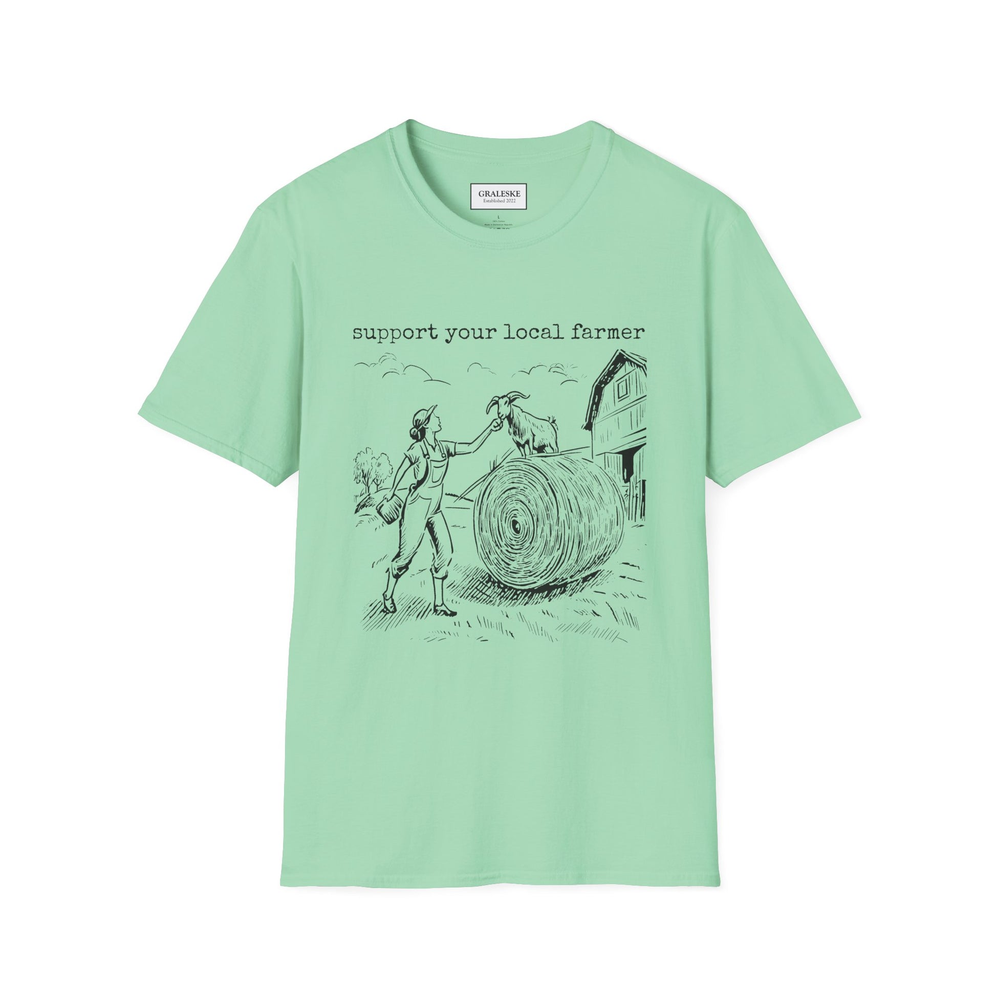 Farmer Support Unisex T-Shirt - Farmer and goat - Graleske