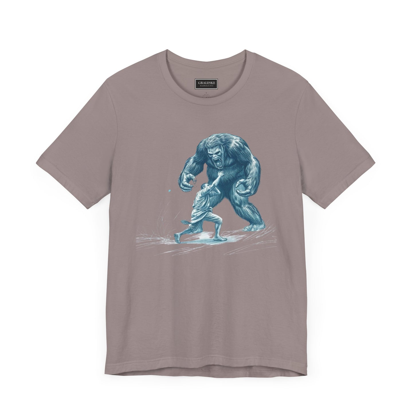 Man Fighting Bigfoot T-Shirt