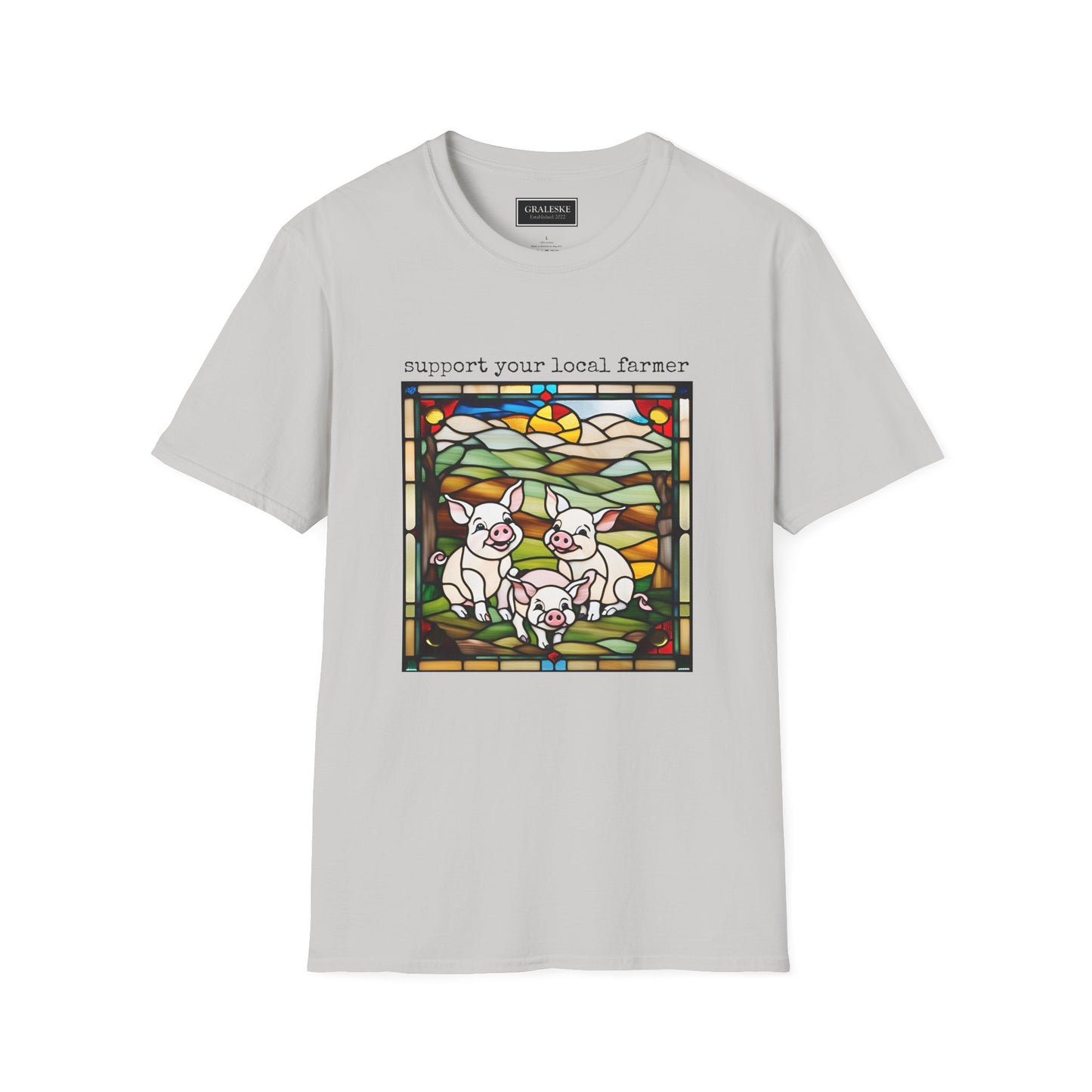 Stained Glass Piggy T-Shirt - Graleske