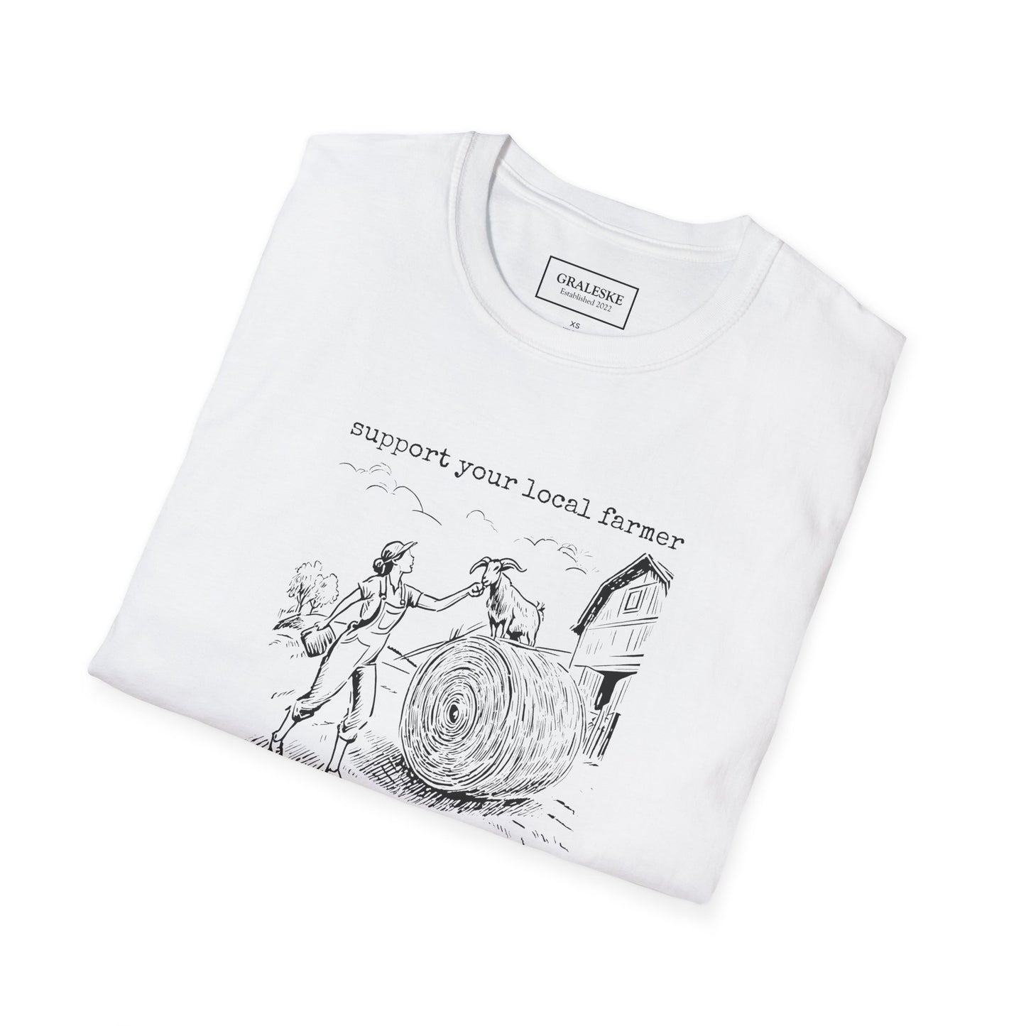Farmer Support Unisex T-Shirt - Farmer and goat - Graleske