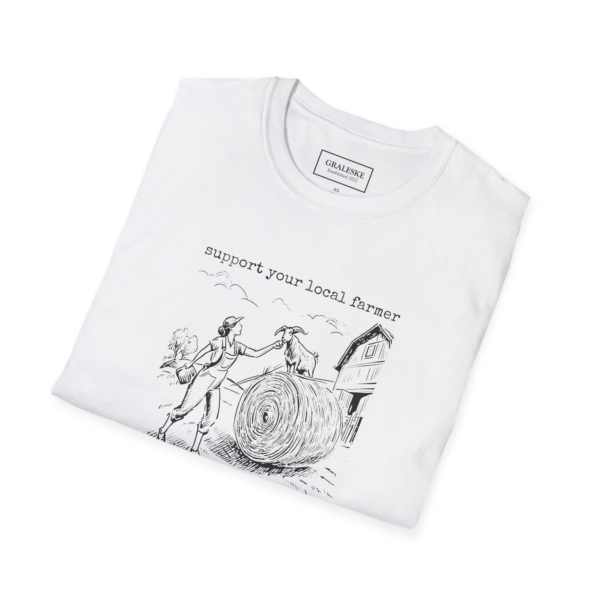 Farmer Support Unisex T-Shirt - Farmer and goat - Graleske