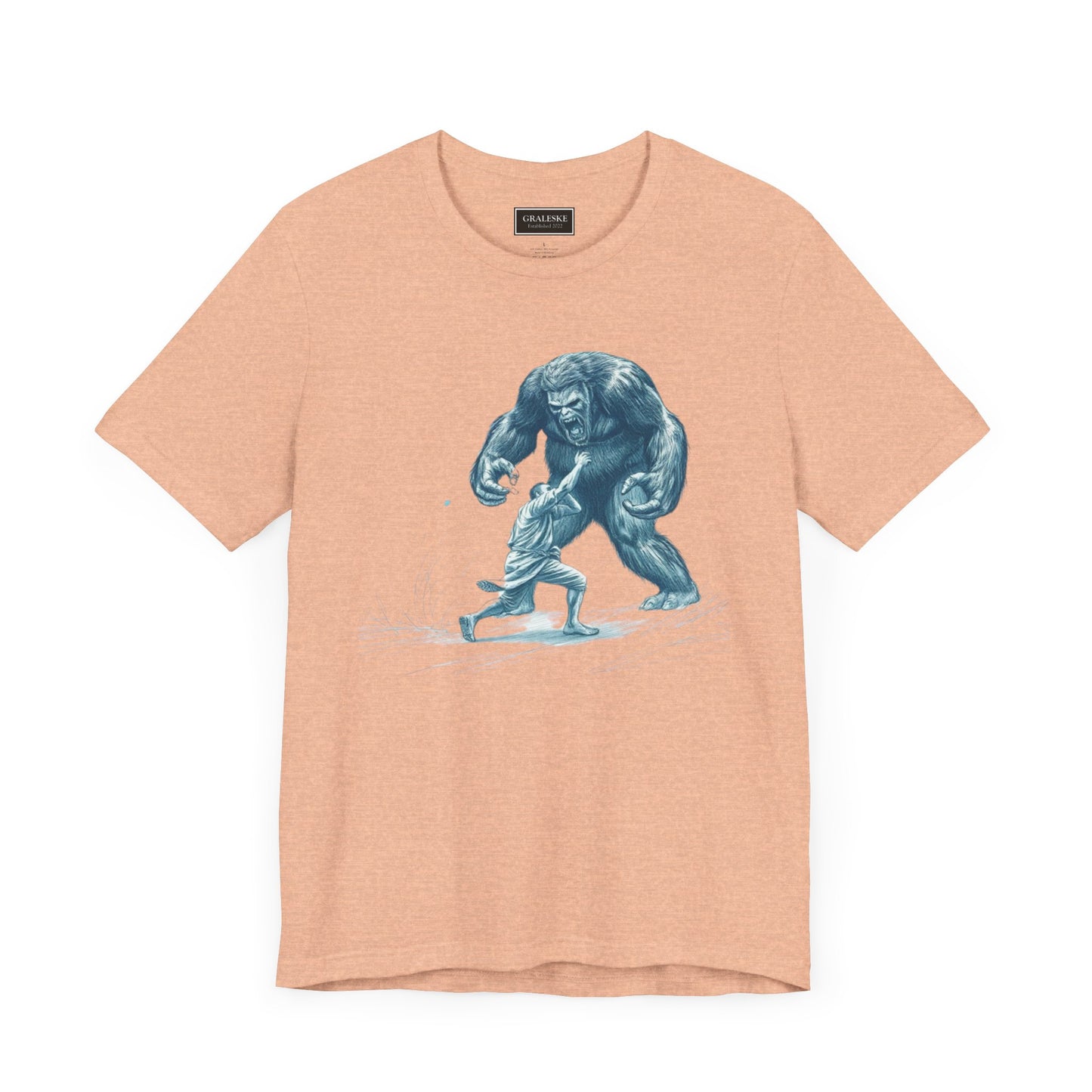 Man Fighting Bigfoot T-Shirt