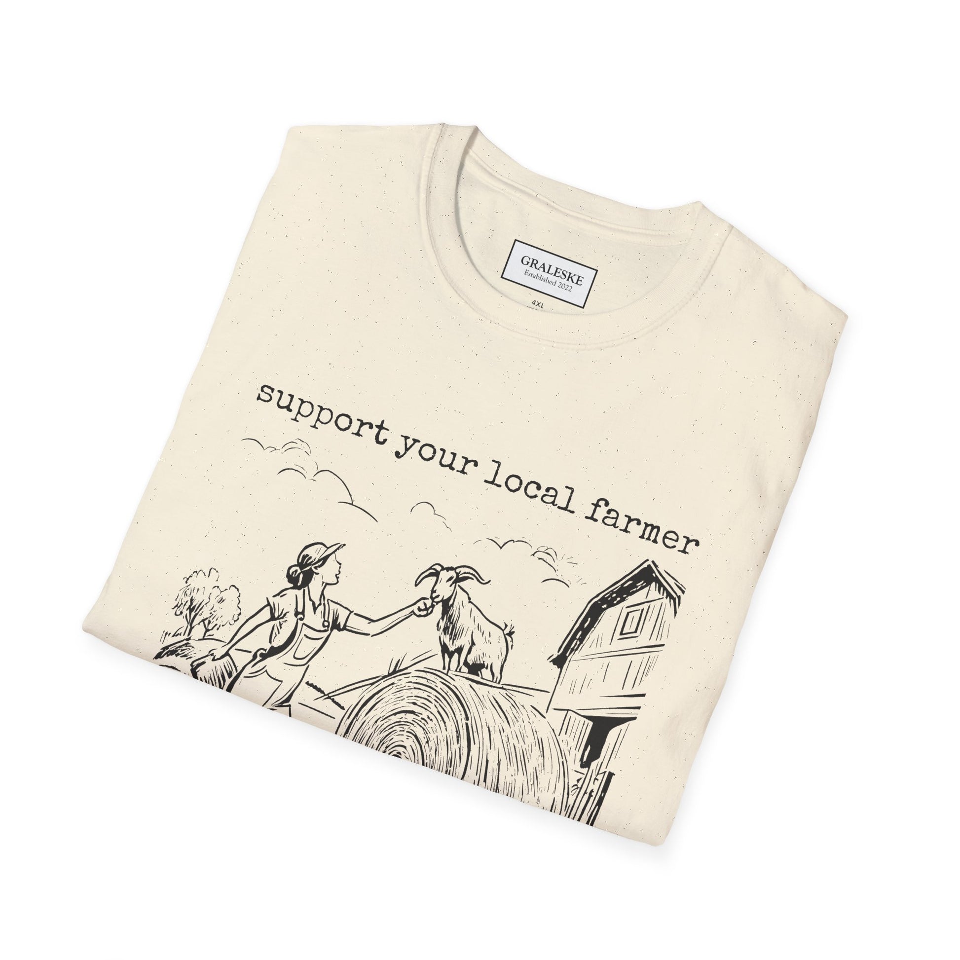 Farmer Support Unisex T-Shirt - Farmer and goat - Graleske