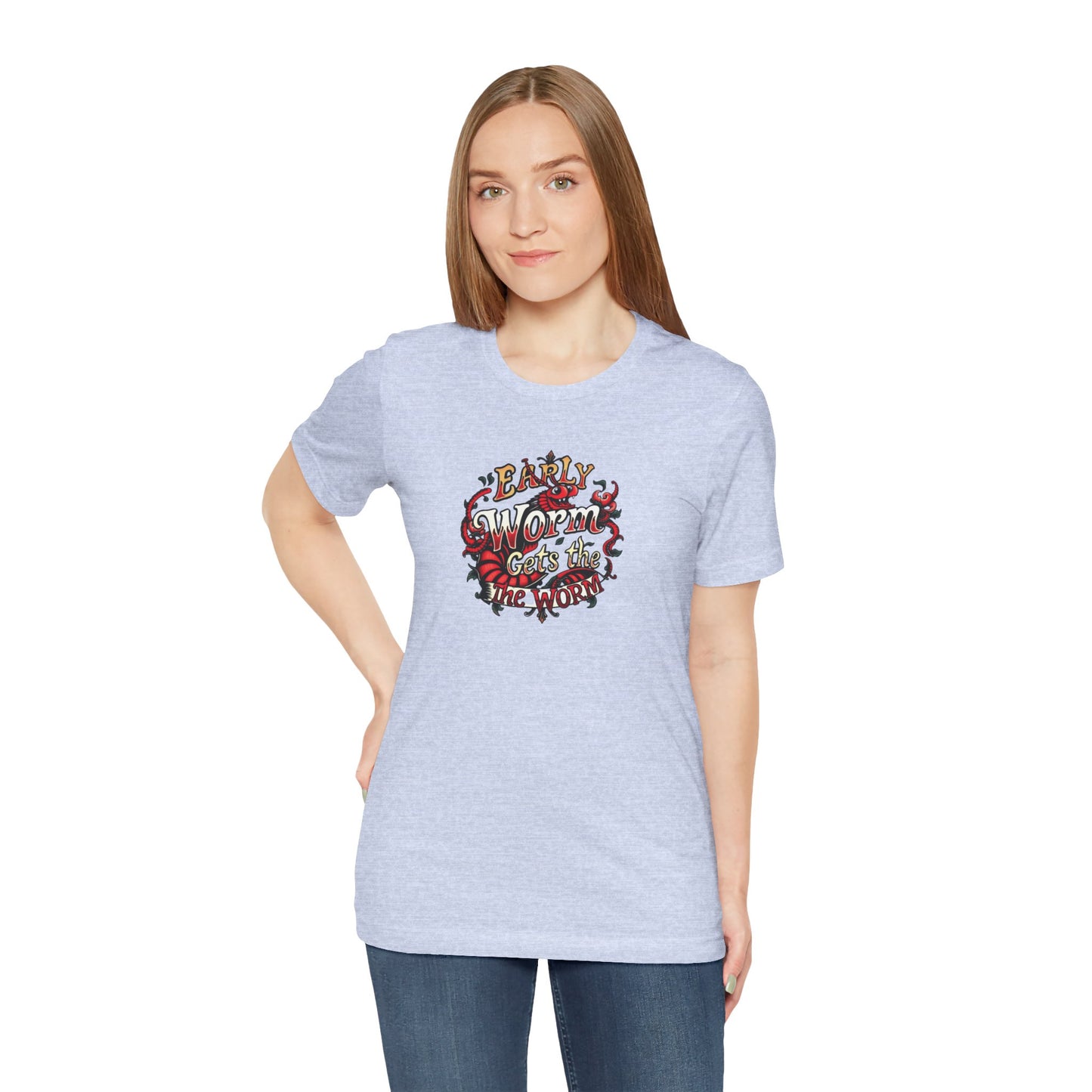 Office Inspired Unisex Tee - 'Early Worm Gets The Worm'