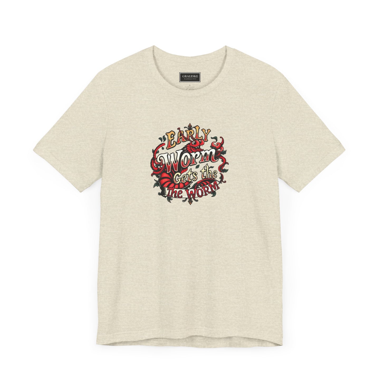 Office Inspired Unisex Tee - 'Early Worm Gets The Worm'