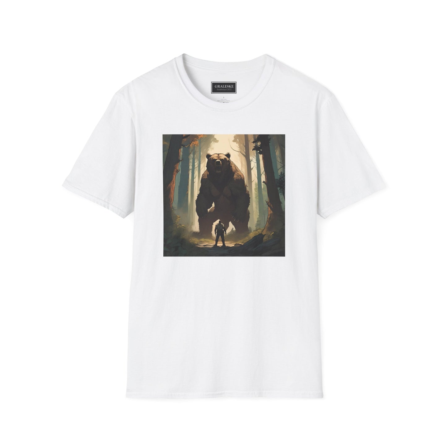 Bear Softstyle T-Shirt - Man vs Bear Design - Graleske
