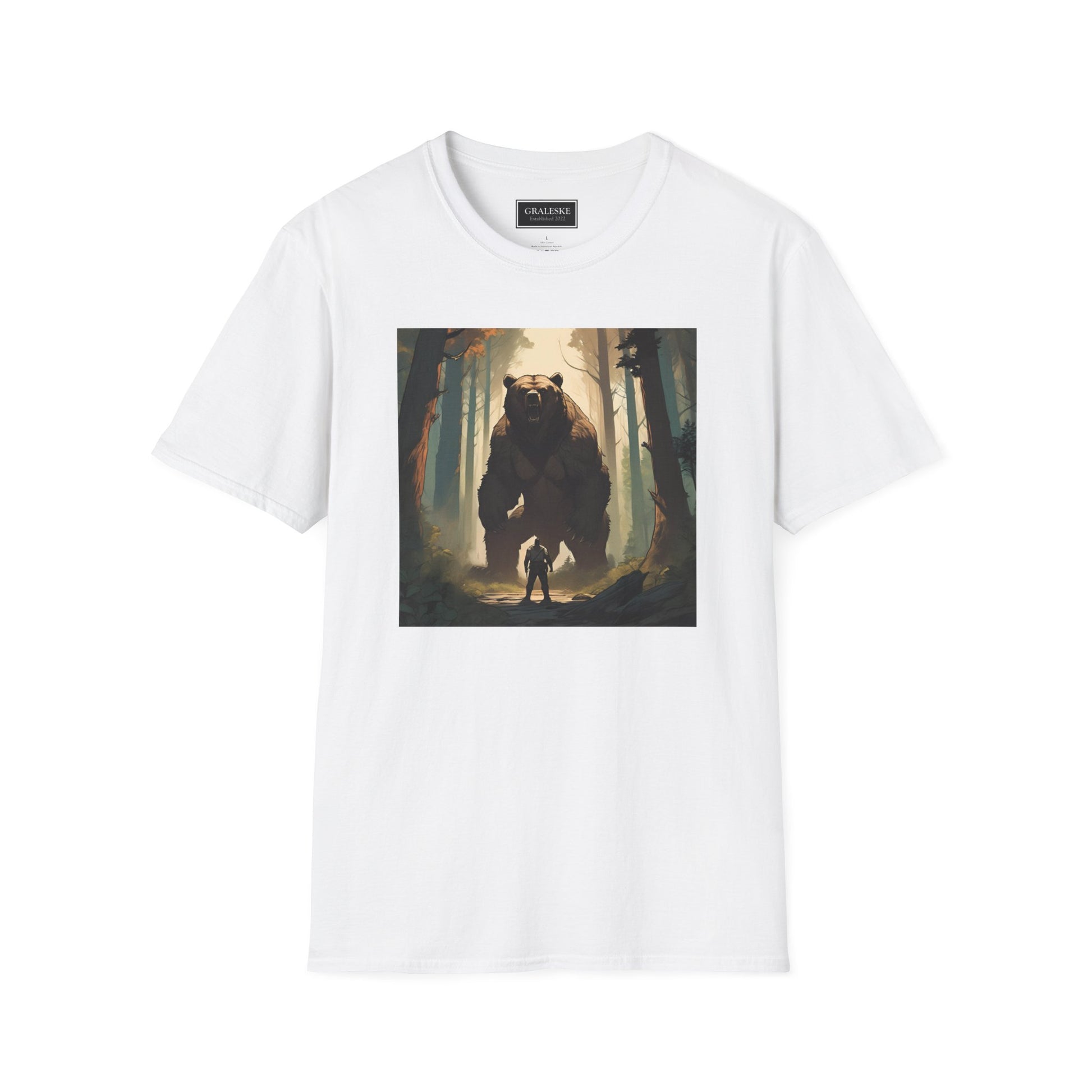 Bear Softstyle T-Shirt - Man vs Bear Design - Graleske