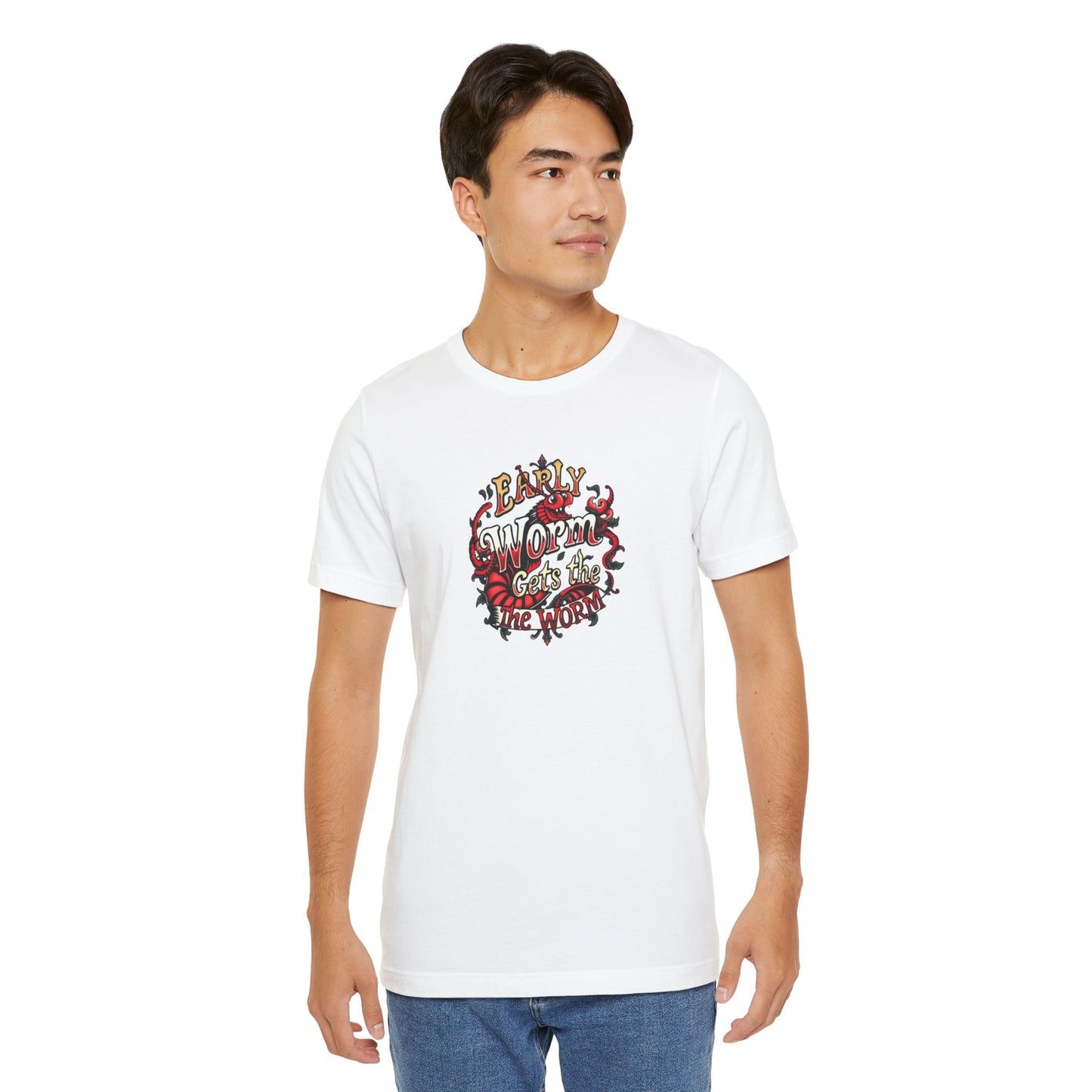 Office Inspired Unisex Tee - 'Early Worm Gets The Worm'