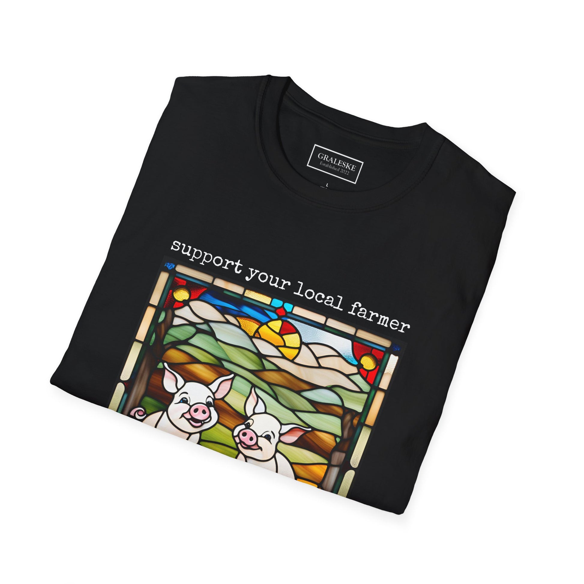Stained Glass Piggy T-Shirt - Graleske